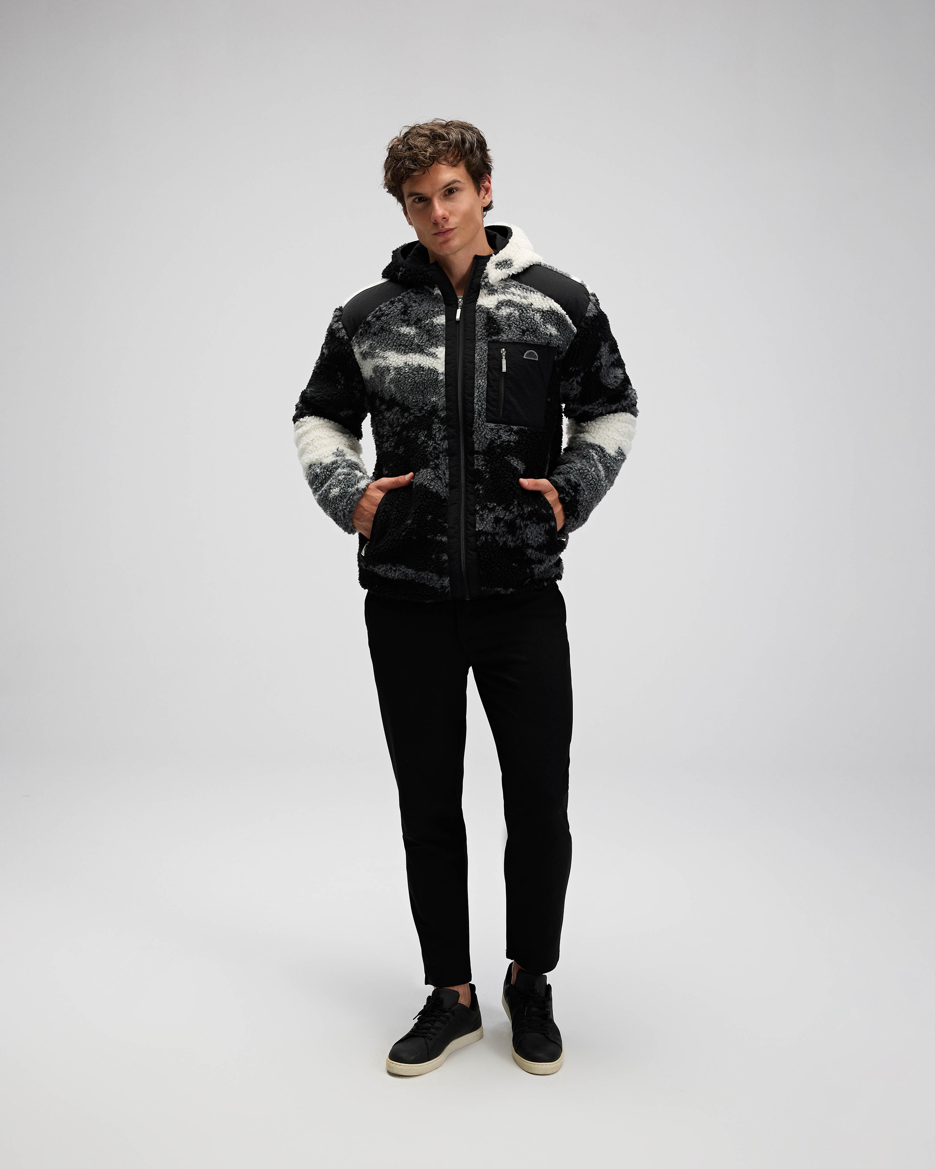 Ellesse Erkek Fermuarlı Kapüşonlu Polar Mont Em516-Gı