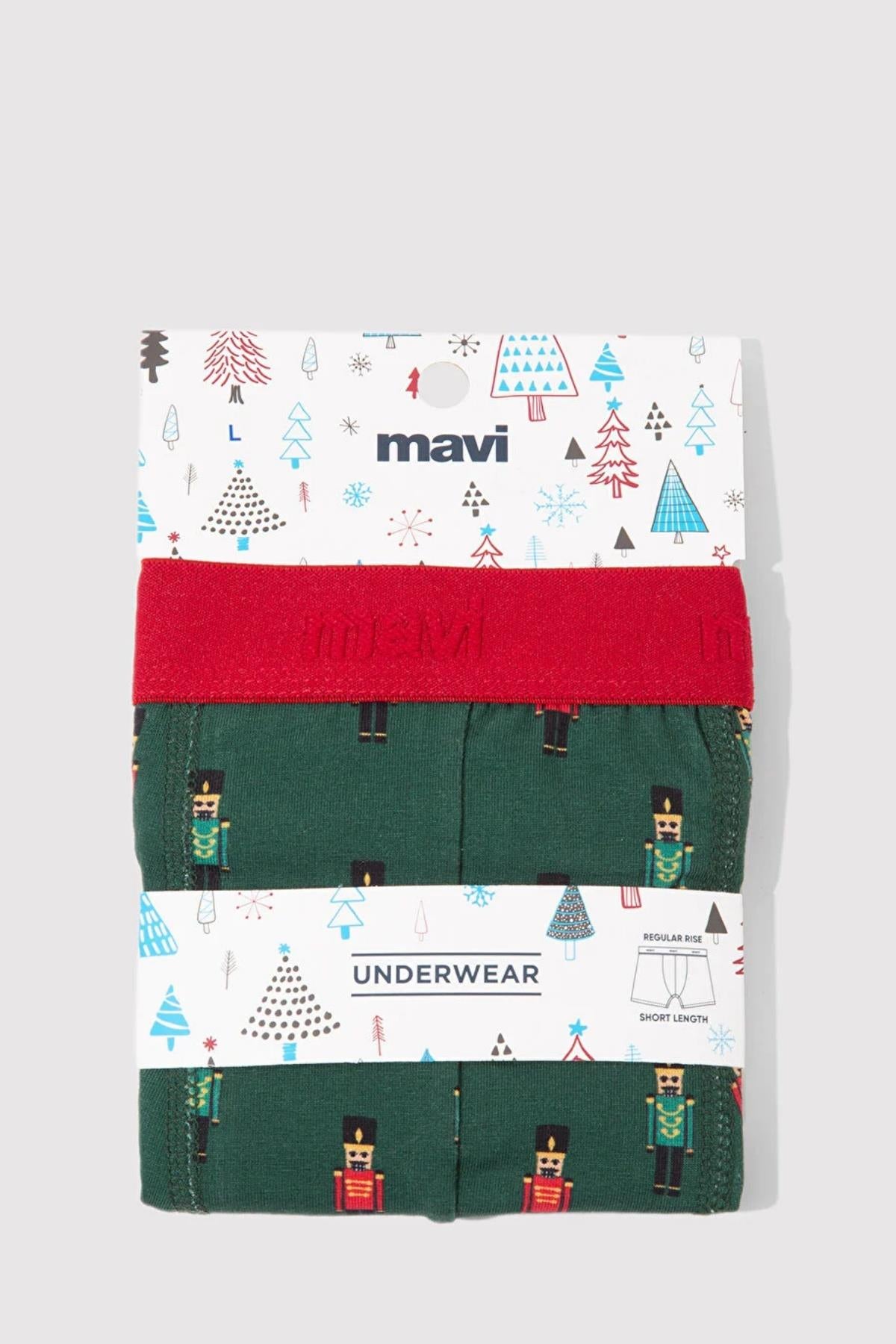 Mavi Koyu Yeşil Erkek Boxer M0912138-7