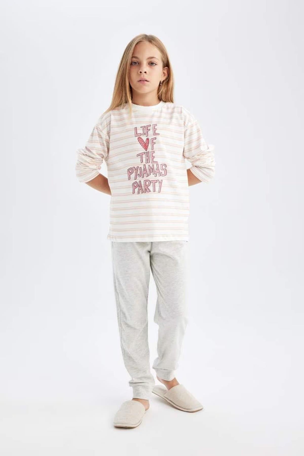 Defacto Kız Çocuk Pijama Takımı D3740A8Tra
