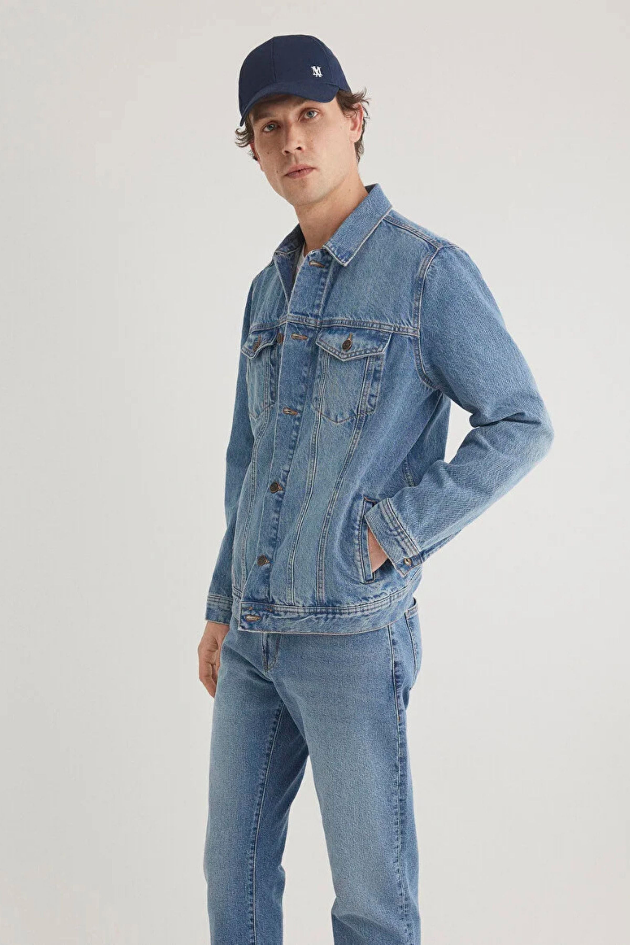 Mavi Drake Dark Foggy Classic Erkek Jean Ceket M010143-89136