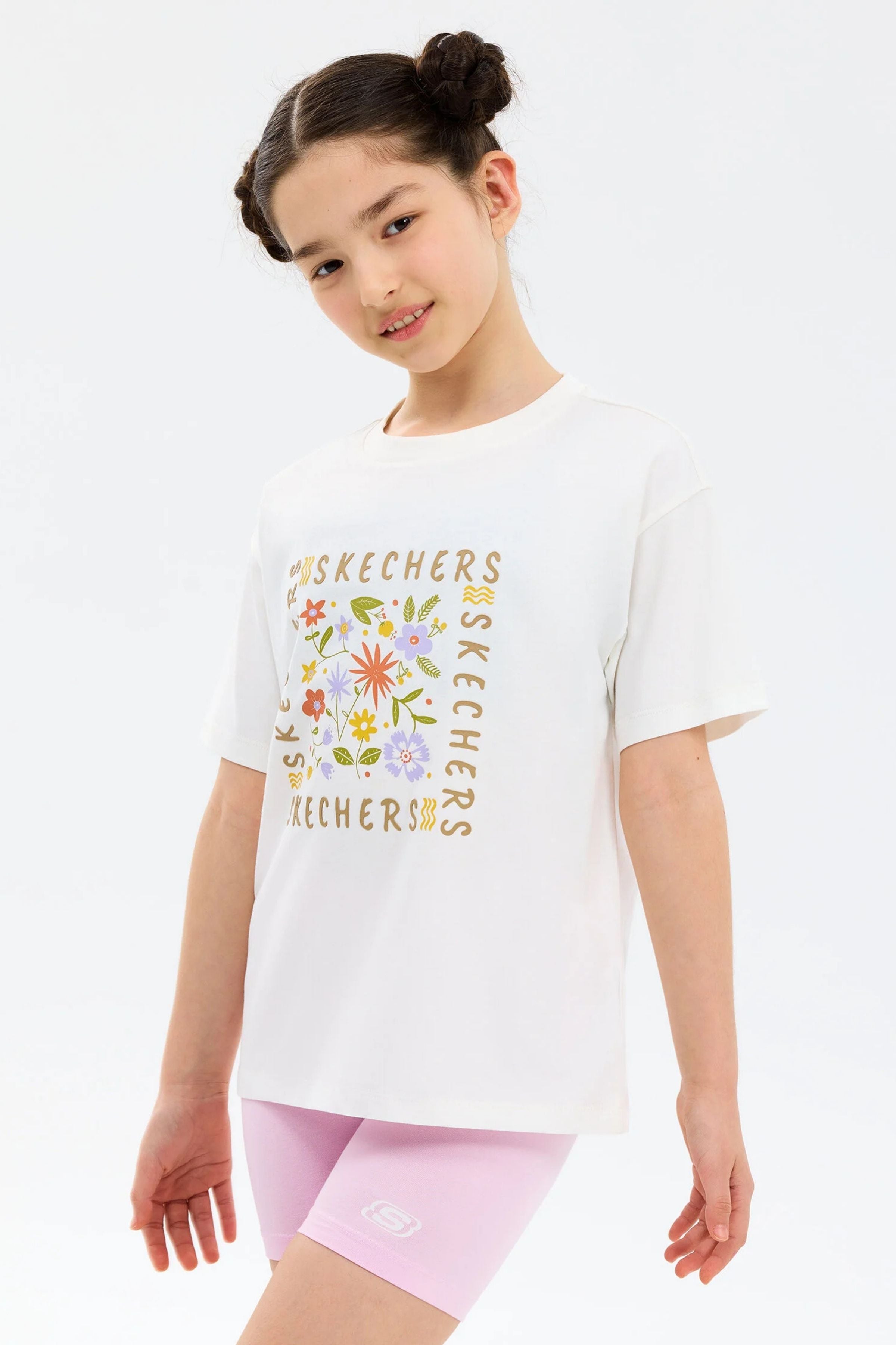 Skechers G Graphic Oversize Kız Çocuk Tişört SK2610018-3855