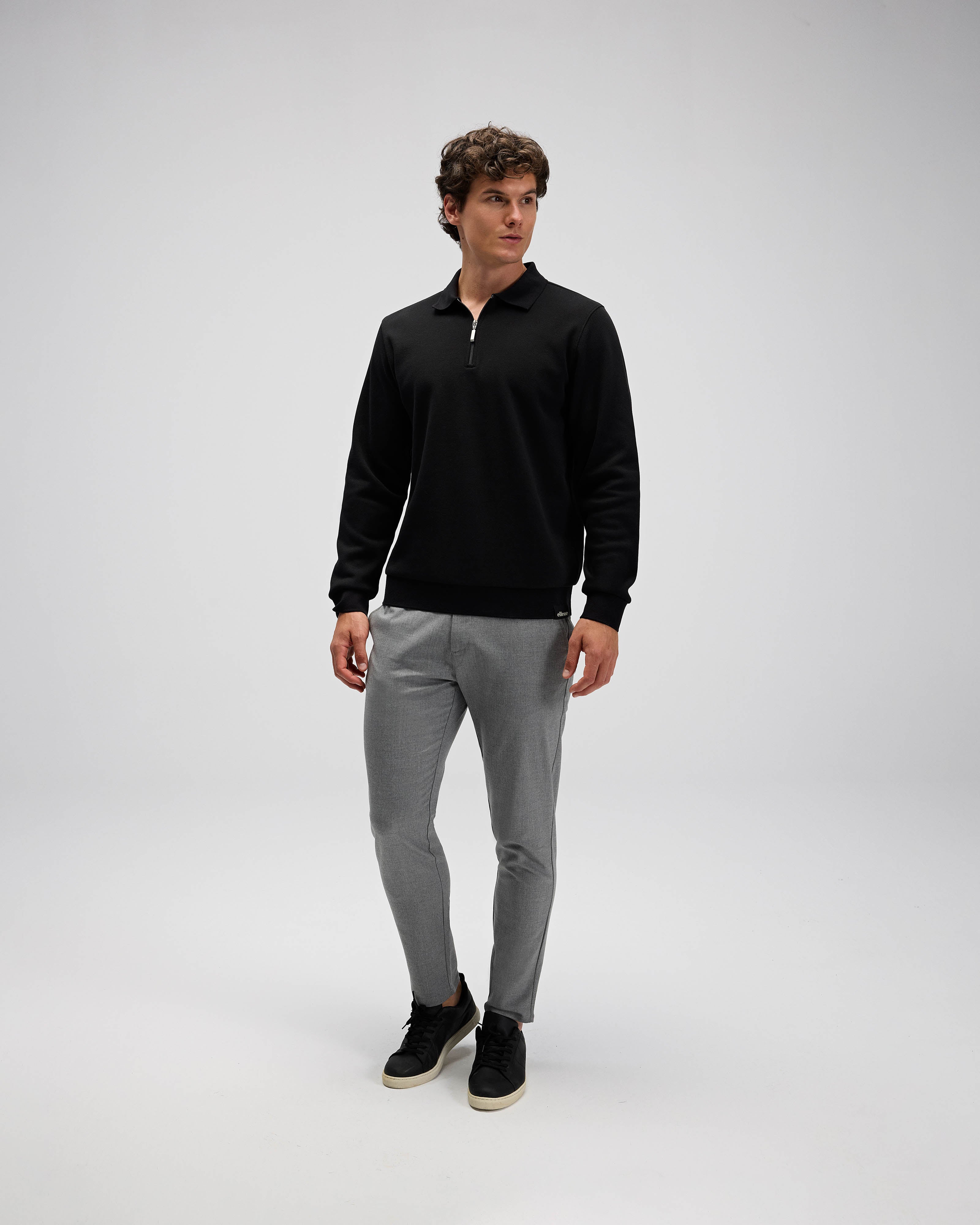 Ellesse Erkek Polo Sweatshirt Em602-Bk