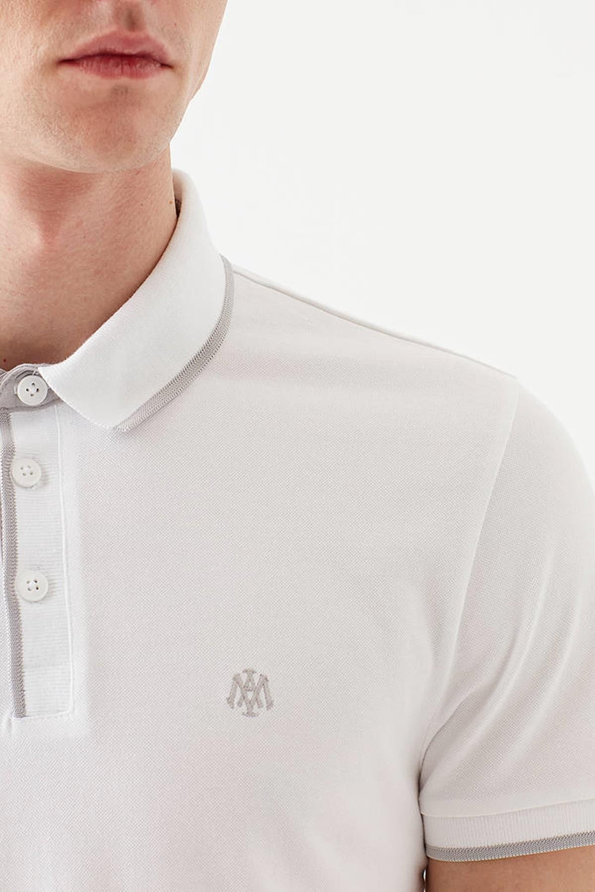 Mavi Polo Beyaz Erkek Tişört 062373-278