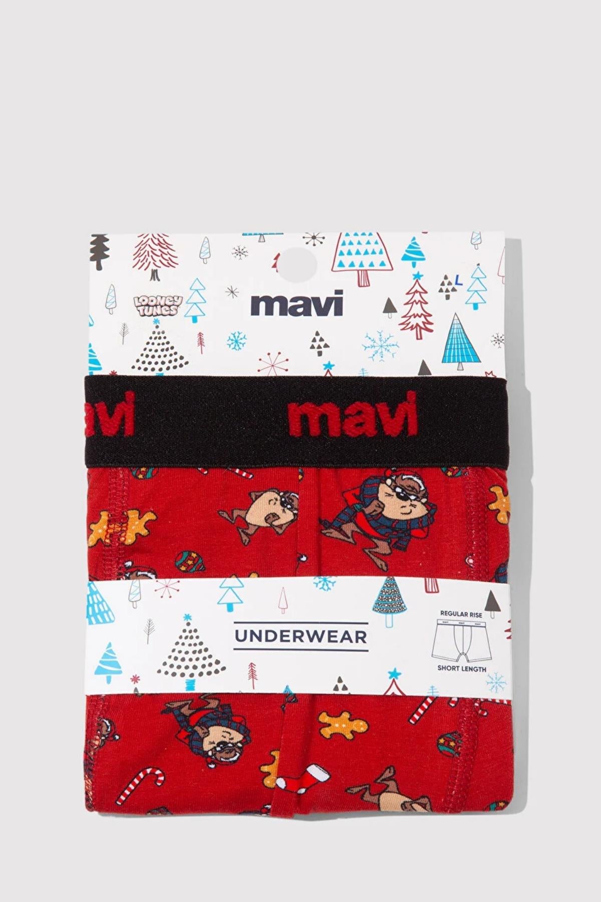Mavi Kırmızı Erkek Boxer M0912136-3