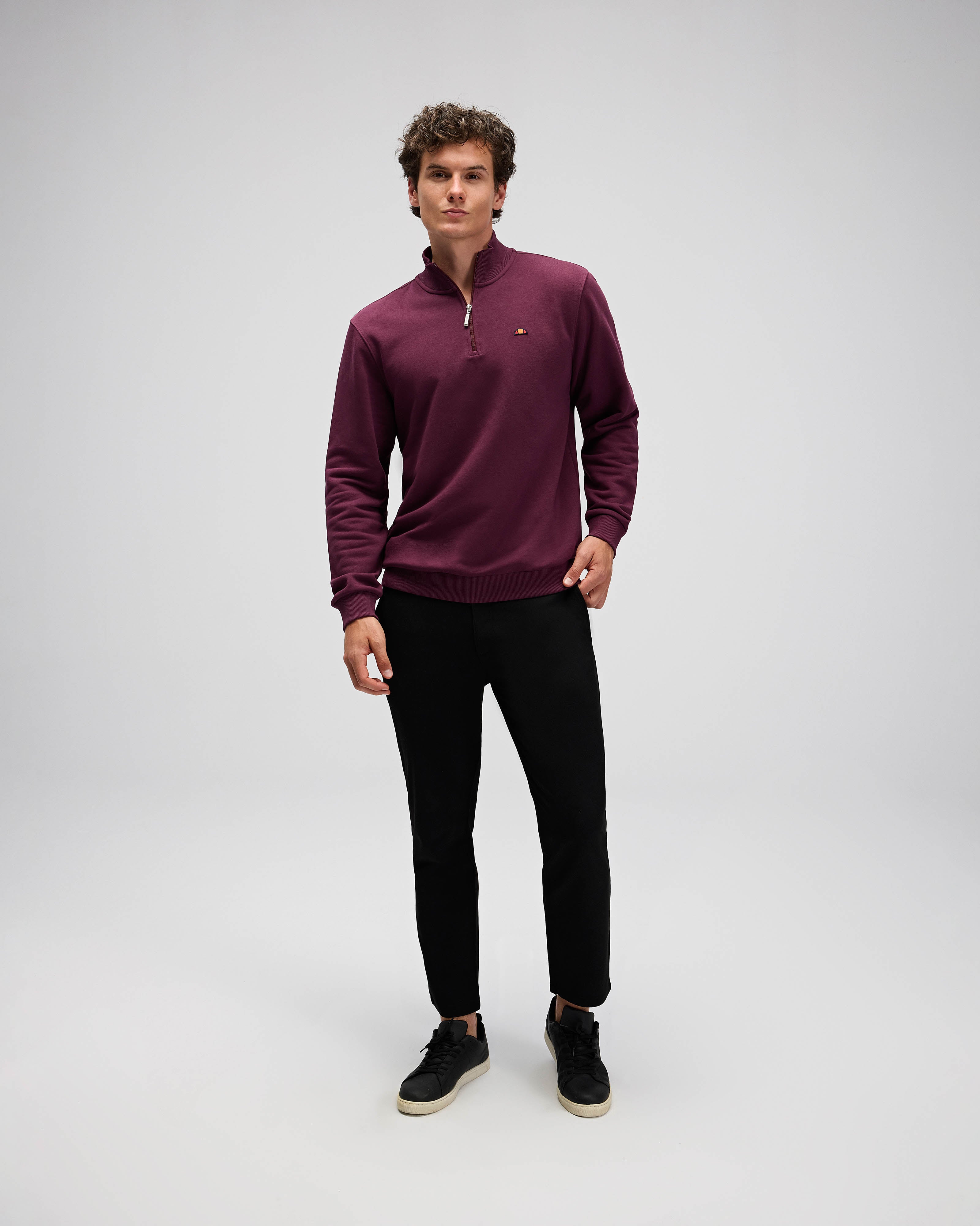 Ellesse Erkek Yarım Fermuarlı Sweat Em580-Brd