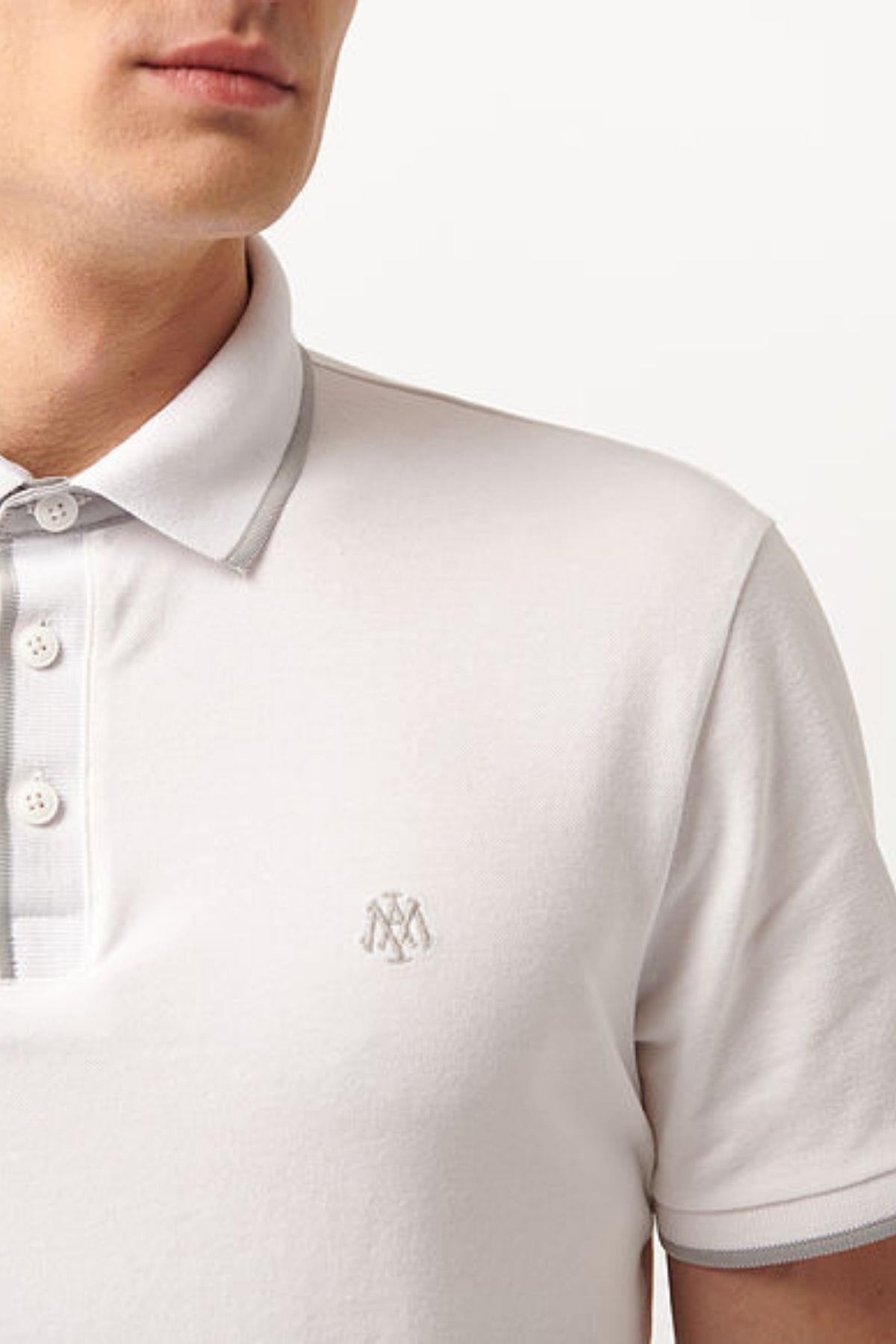Mavi Polo Beyaz Erkek Tişört 062373-278