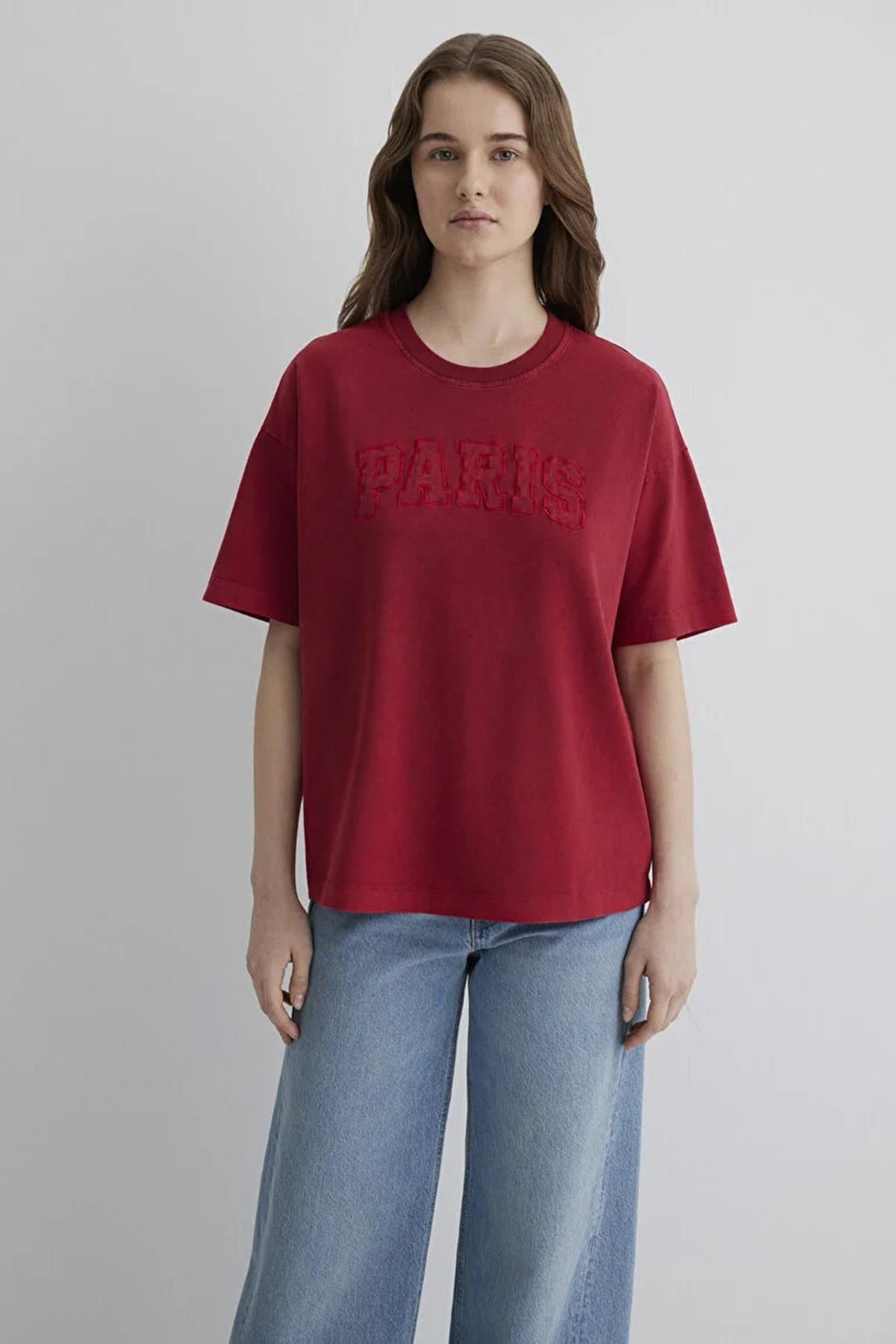 Mavi Paris Baskılı Kadın Tişört M1613218-7