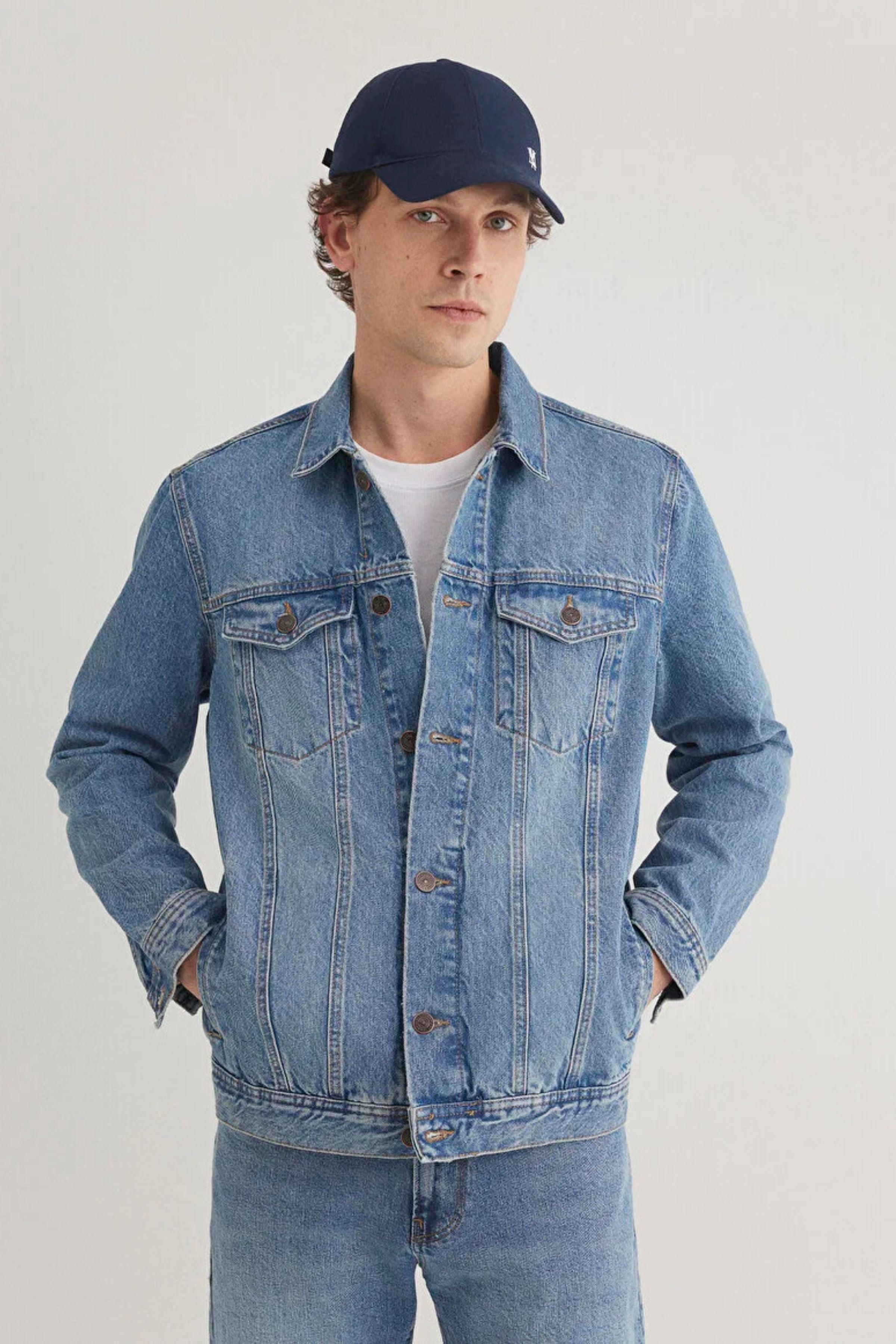 Mavi Drake Dark Foggy Classic Erkek Jean Ceket M010143-89136