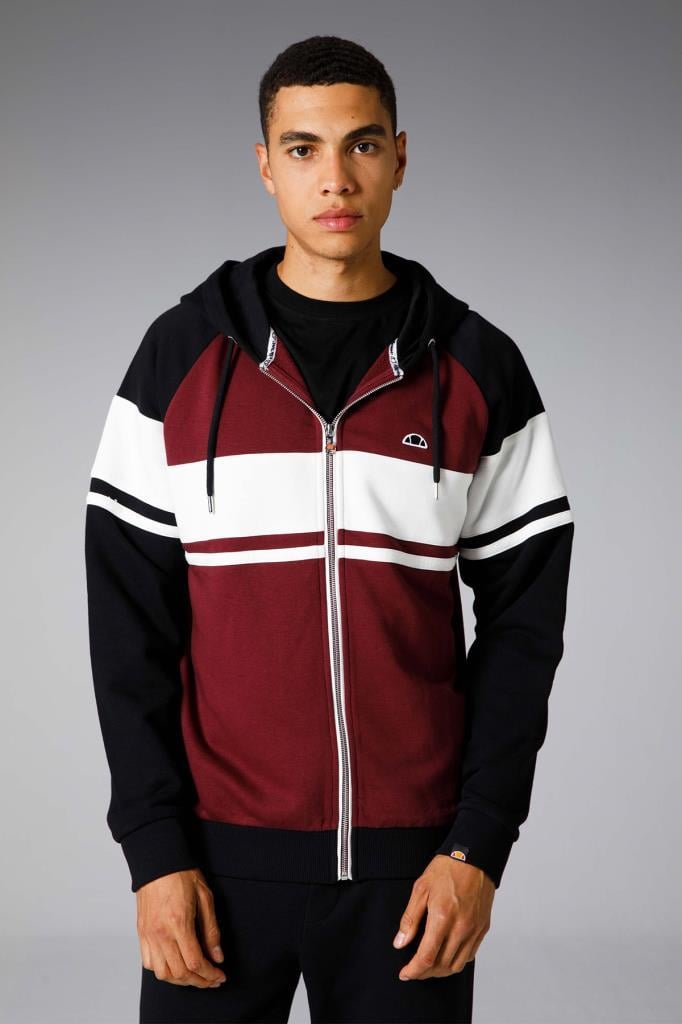 Ellesse Fermuarlı Kapüşonlu Erkek Sweat EM309-BRD