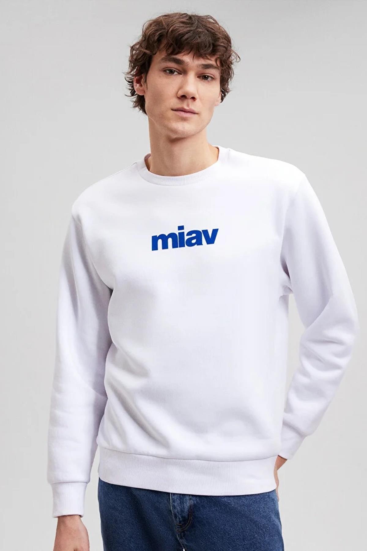Mavi Miav Baskılı Erkek Sweat M0610925-6
