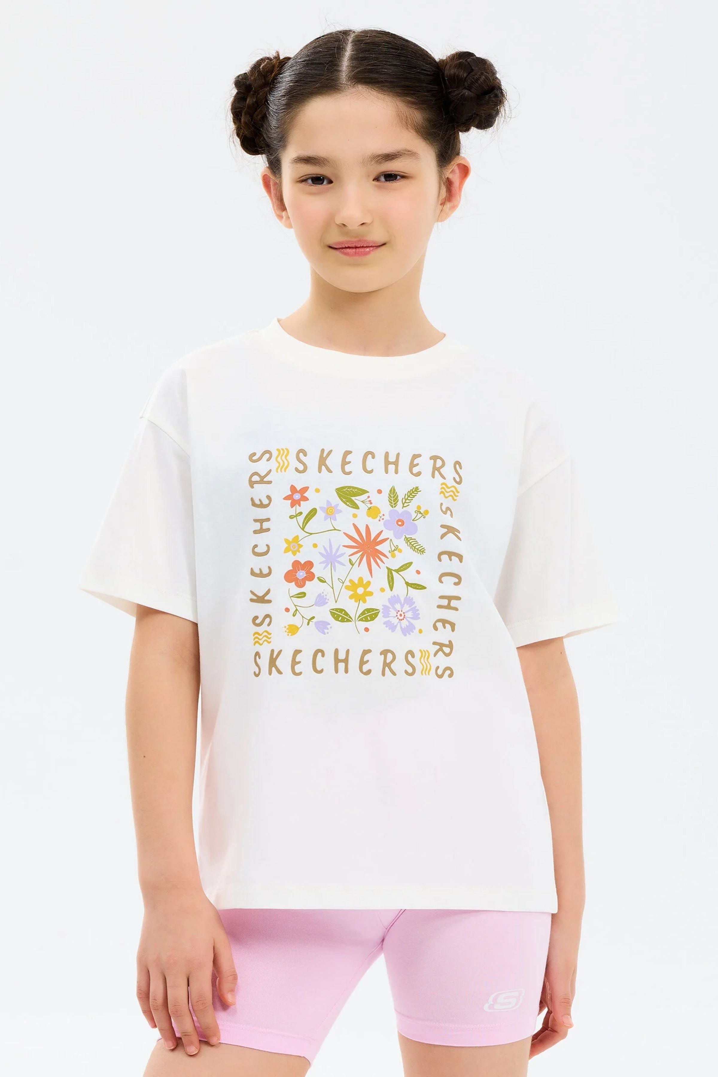 Skechers G Graphic Oversize Kız Çocuk Tişört SK2610018-3855