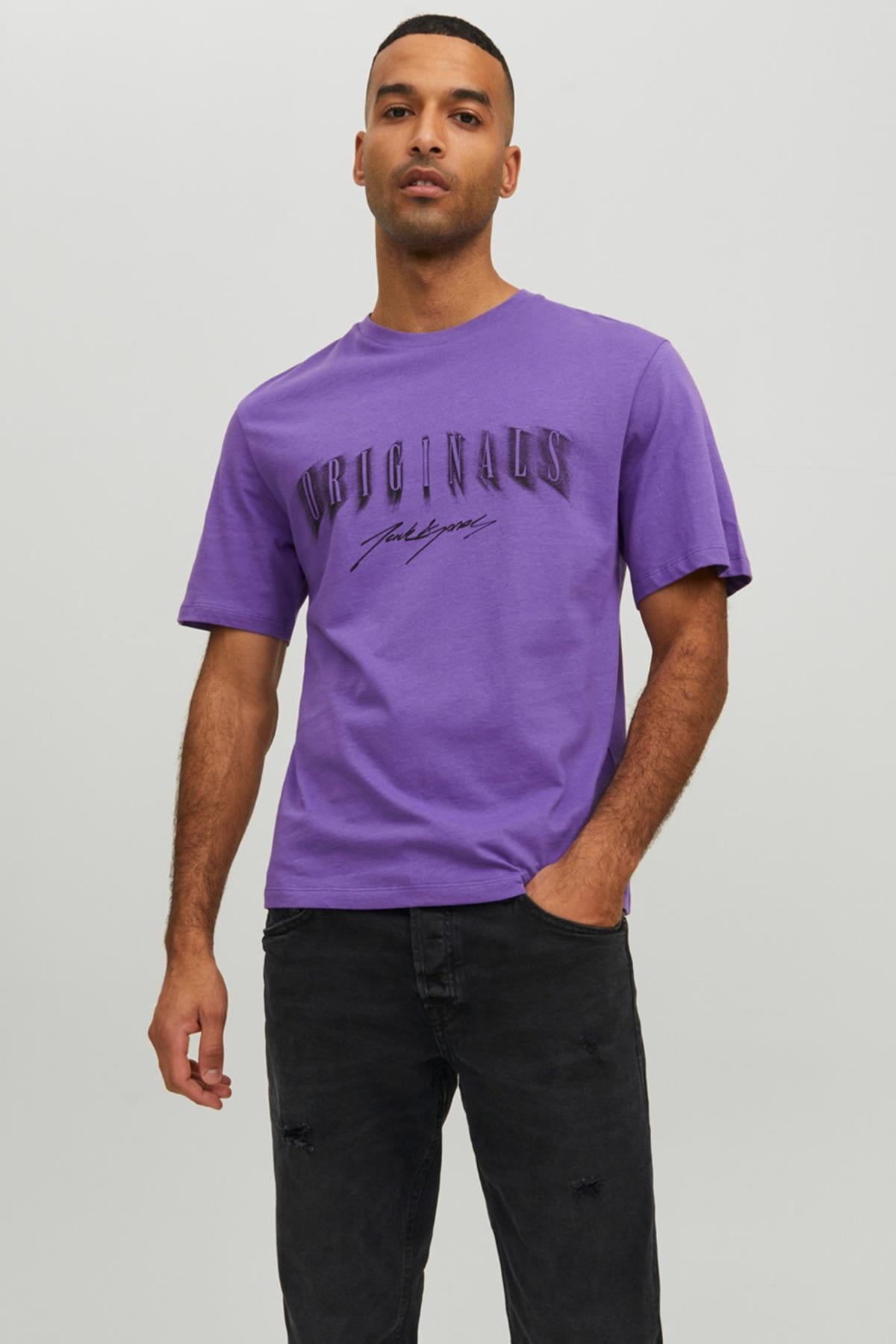 Jack&Jones Jorscrıpt Erkek Tişört 12230179