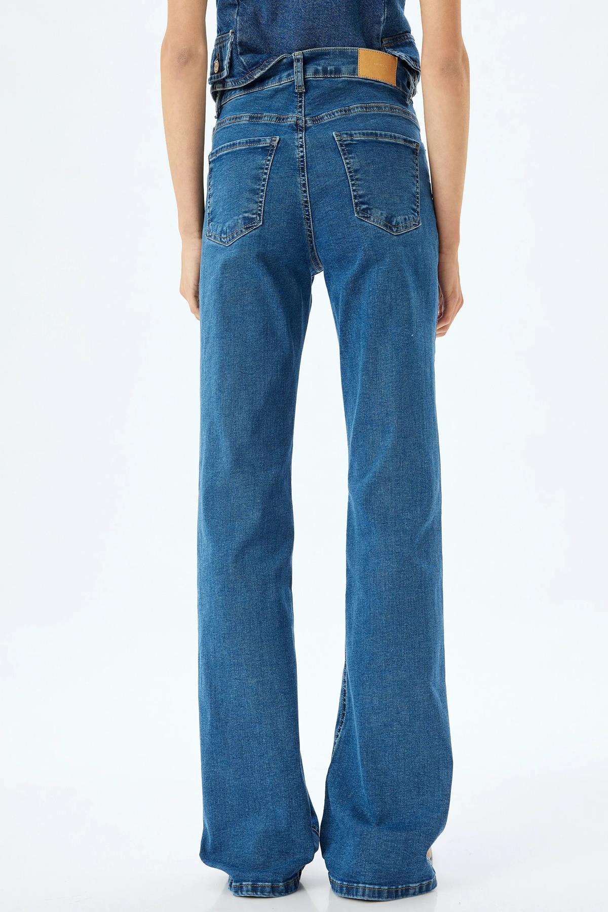 Koton Kadın Jean Pantolon 5Wal40203Mdmıd