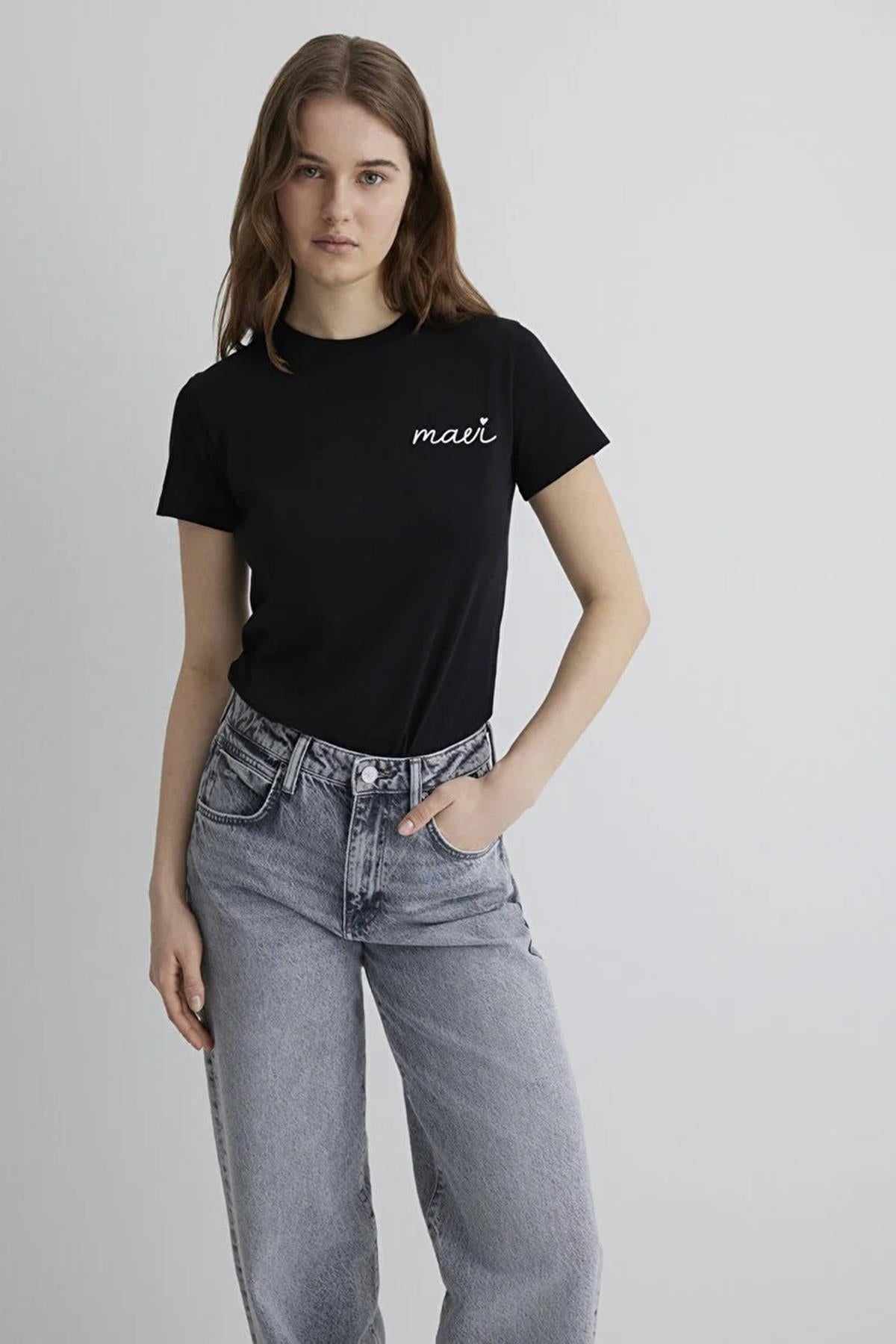 Mavi Kısa Kol Kadın Tişört M1612962-9