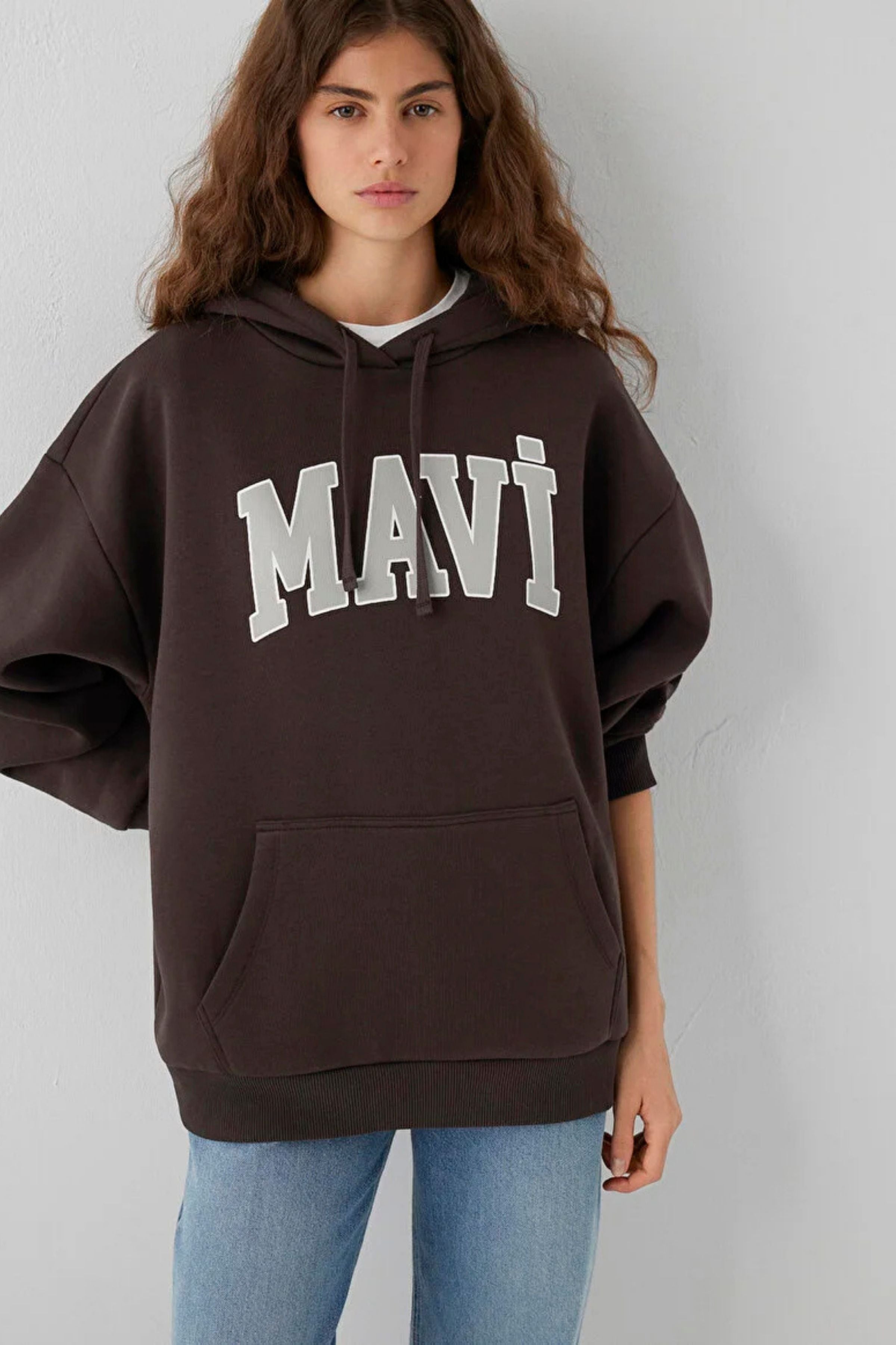Mavi Kapüşonlu Kadın Sweat M1600361