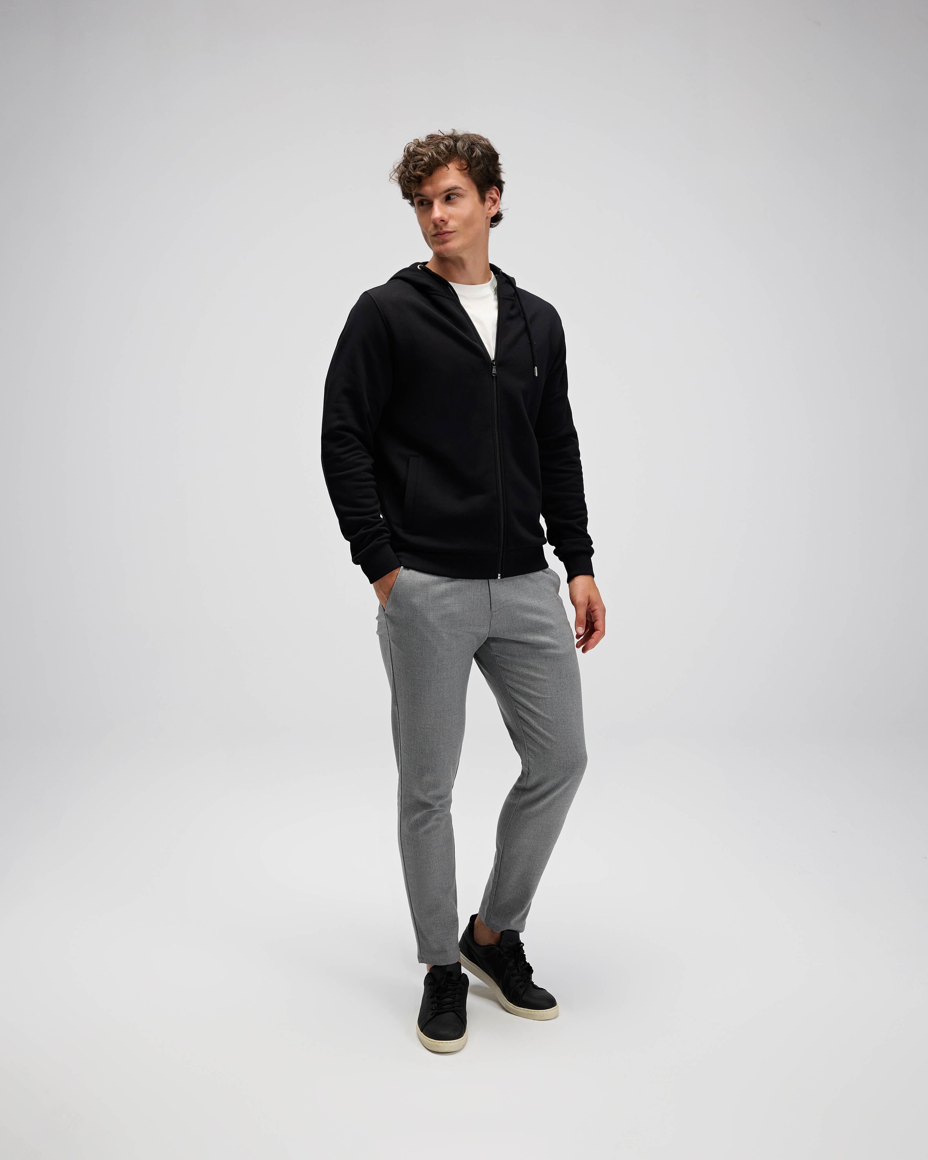 Ellesse Erkek Fermuarlı Kapüşonlu Sweat Em555-Bk