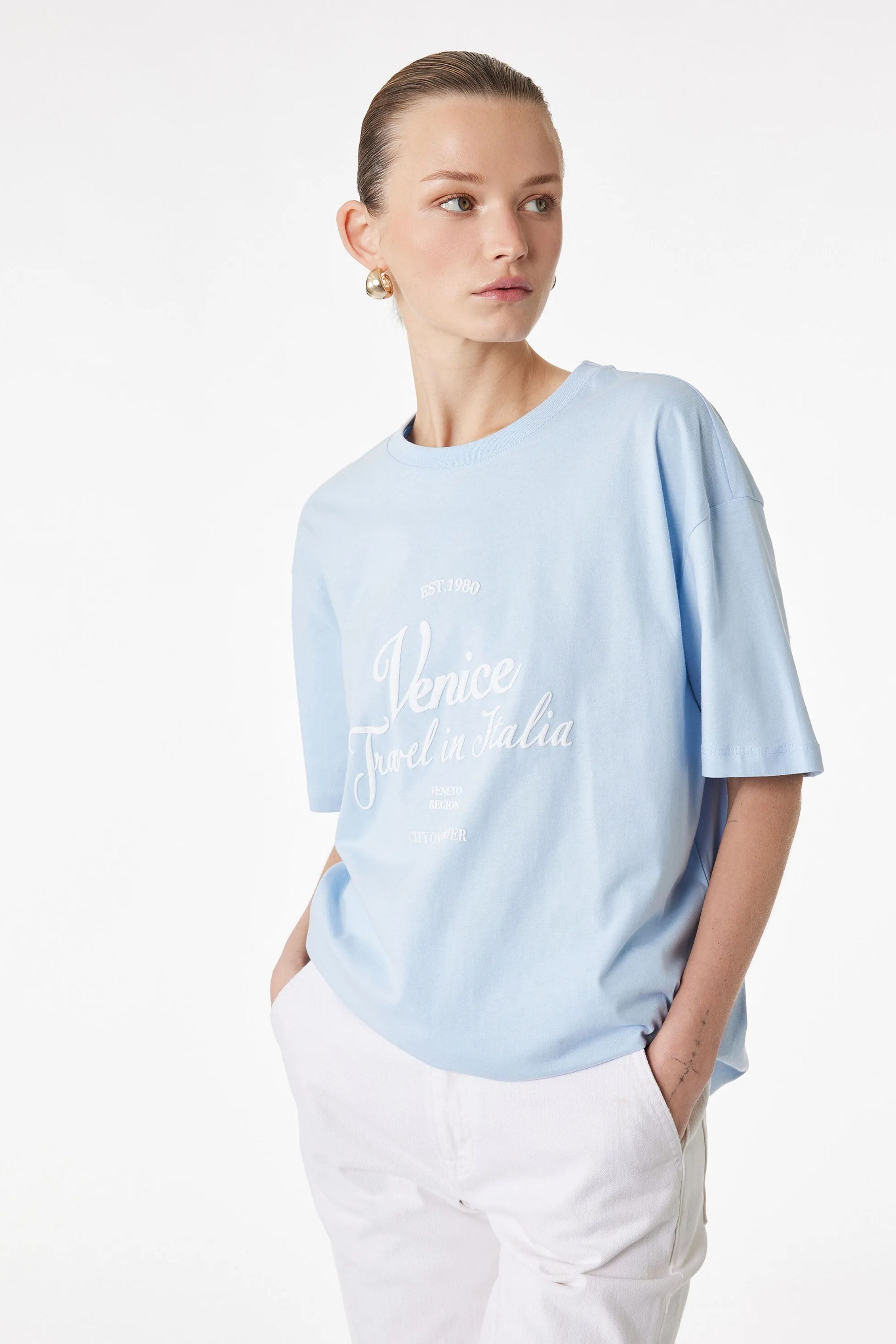 Koton Kadın Tişört 6SAK50083EK624