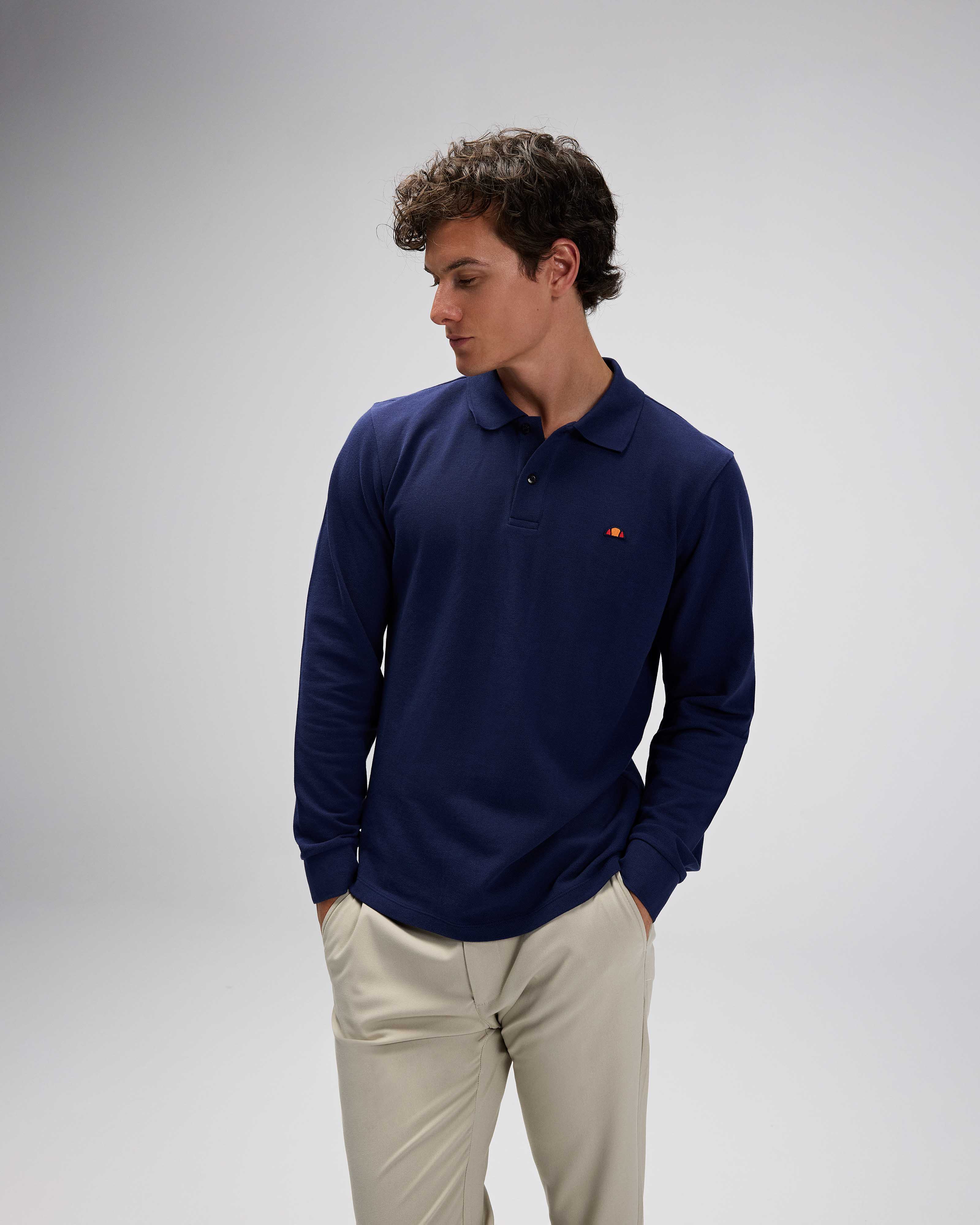 Ellesse Erkek Polo Sweatshirt Em582-Nv