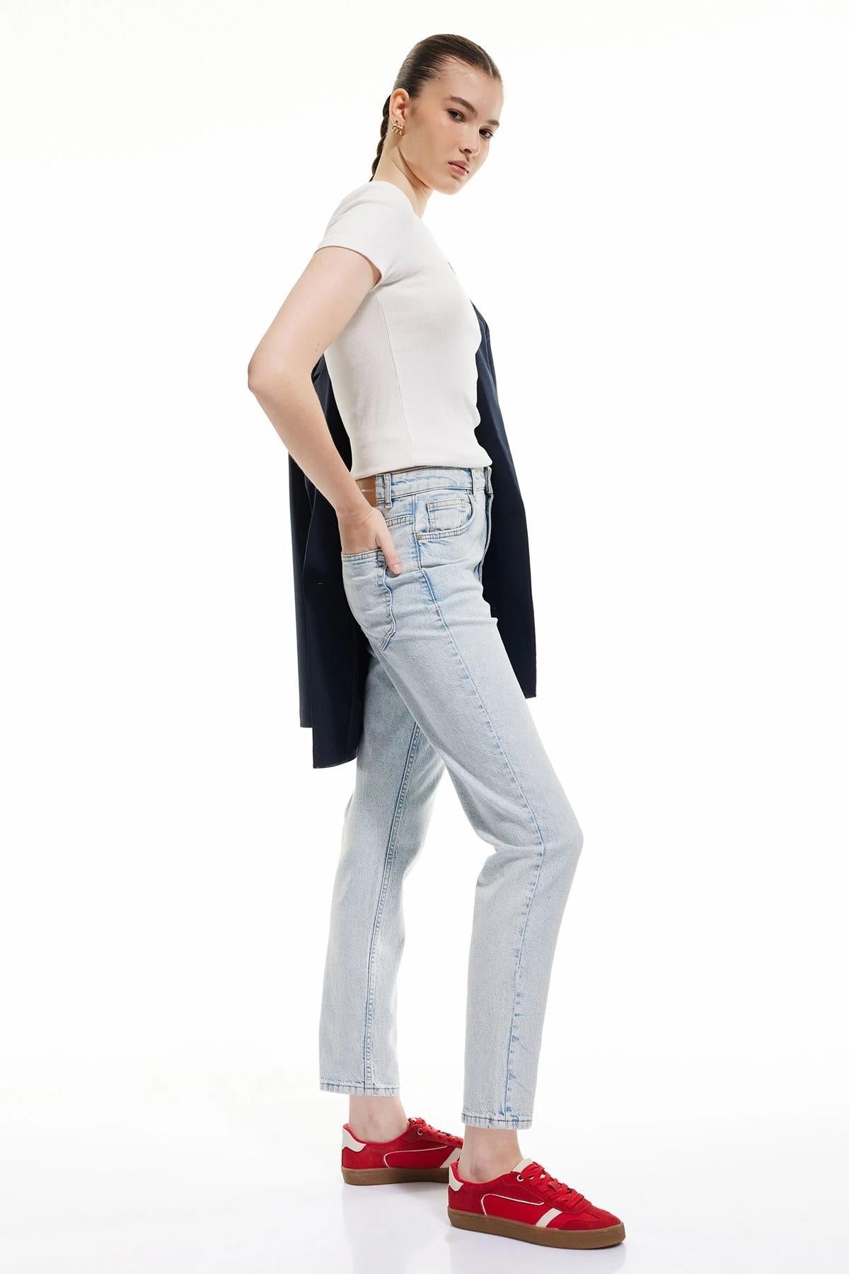 Koton Kadın Jean Pantolon 5Sal40029Mdbch