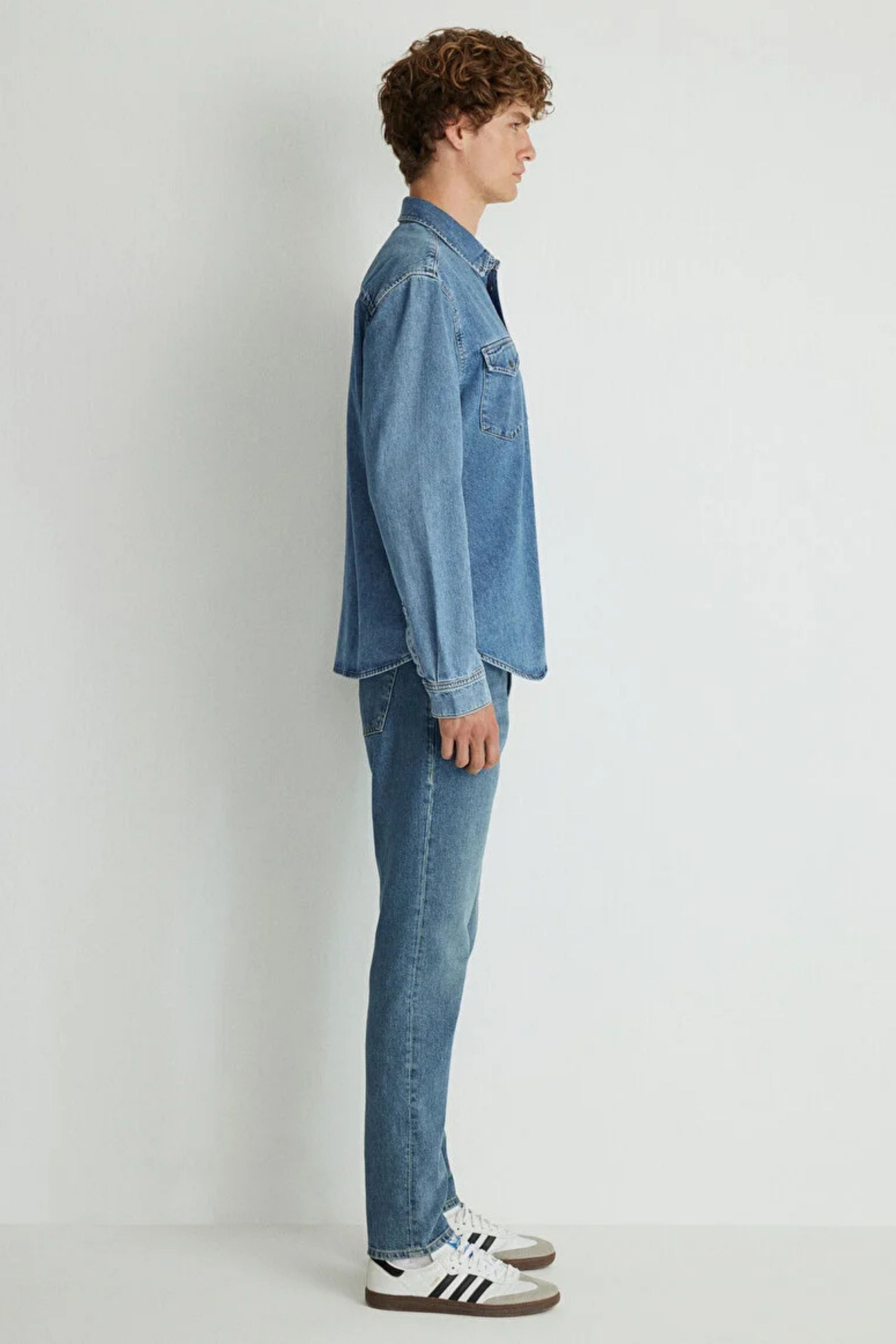 Mavi Ted Mid Blue Erkek Jean Gömlek M0210909-87933