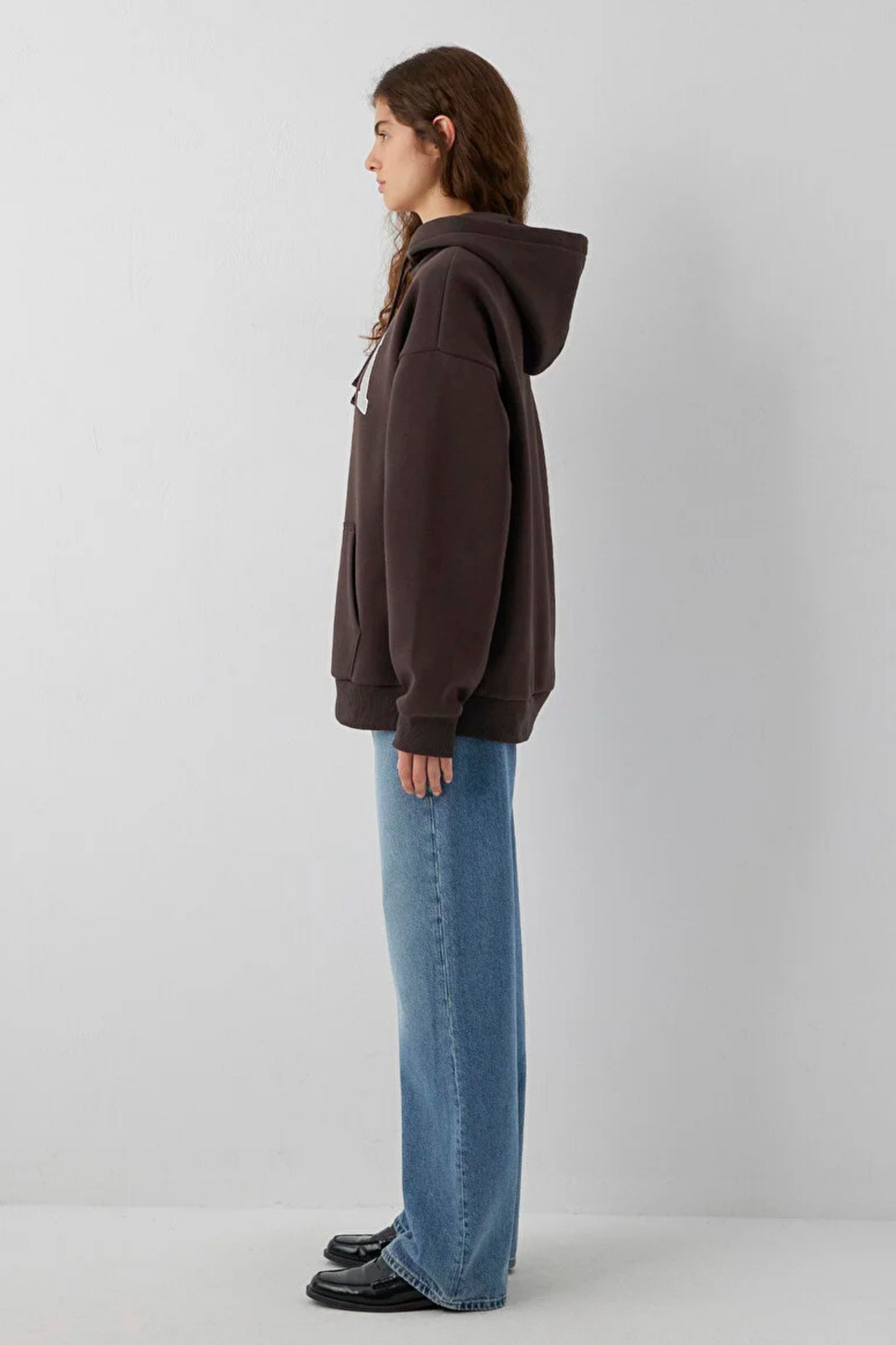 Mavi Kapüşonlu Kadın Sweat M1600361