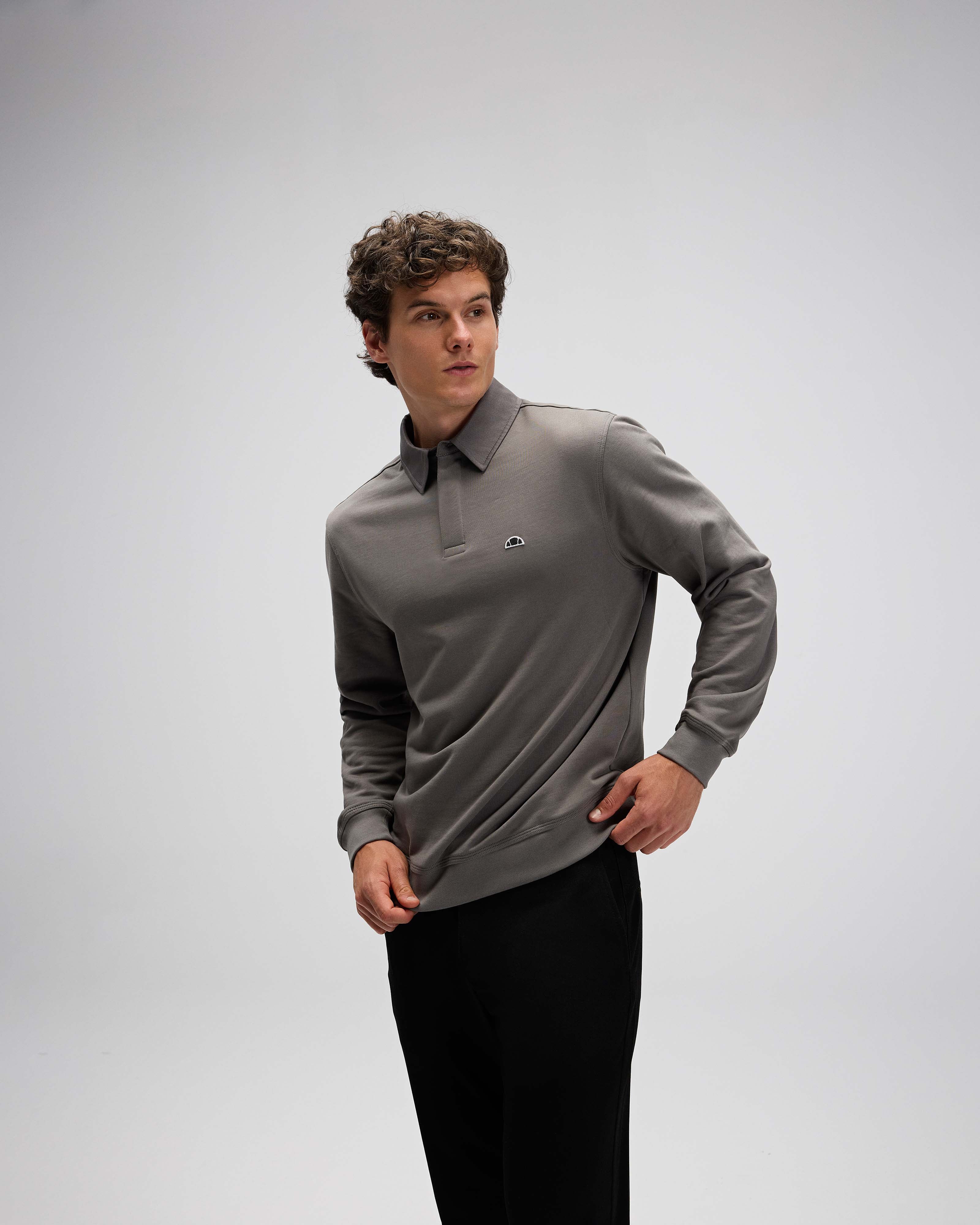 Ellesse Erkek Polo Sweatshirt Em607-Ant