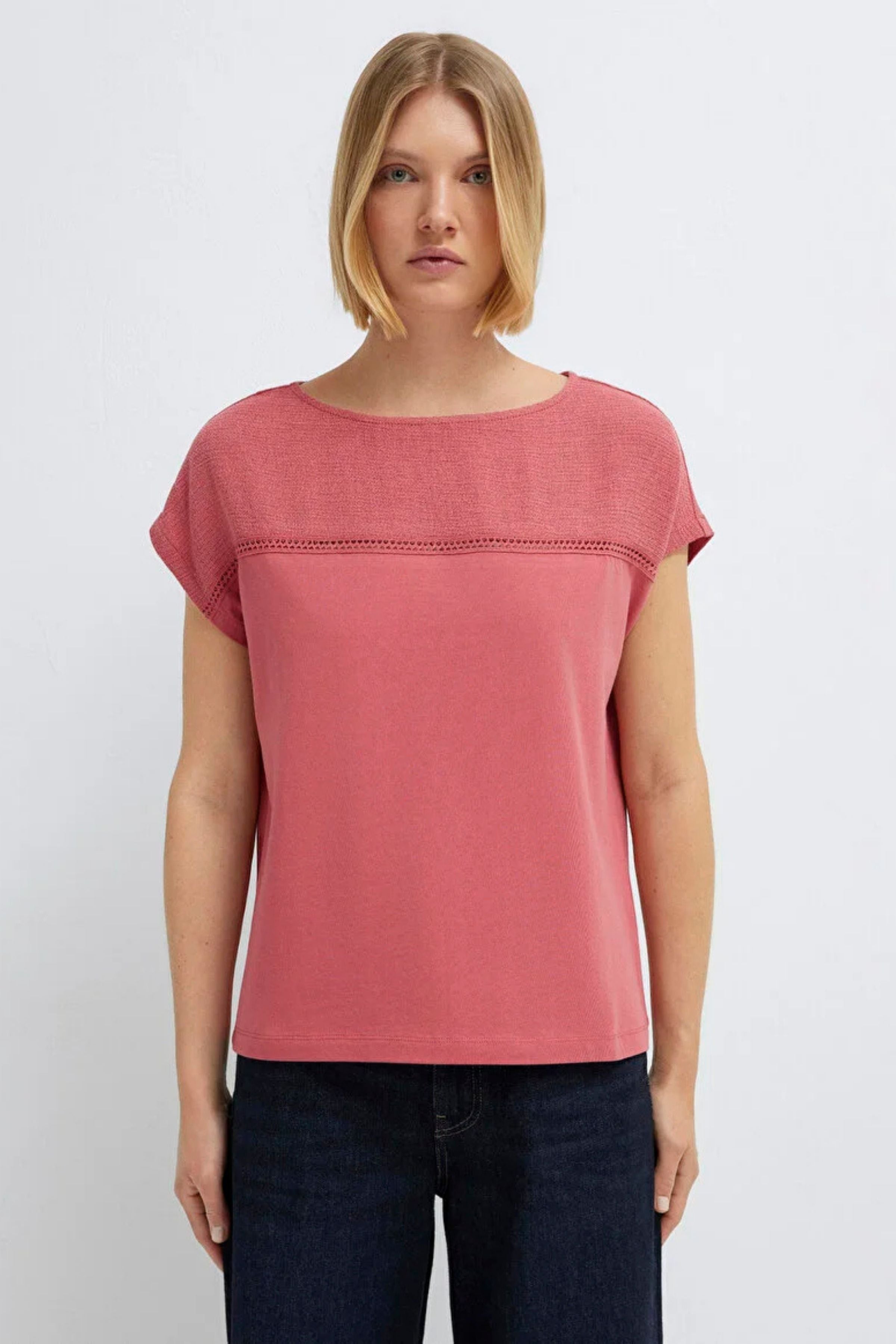 Mavi Kısa Kollu Modelli Mineral Red Kadın Tişört M1613969-70397