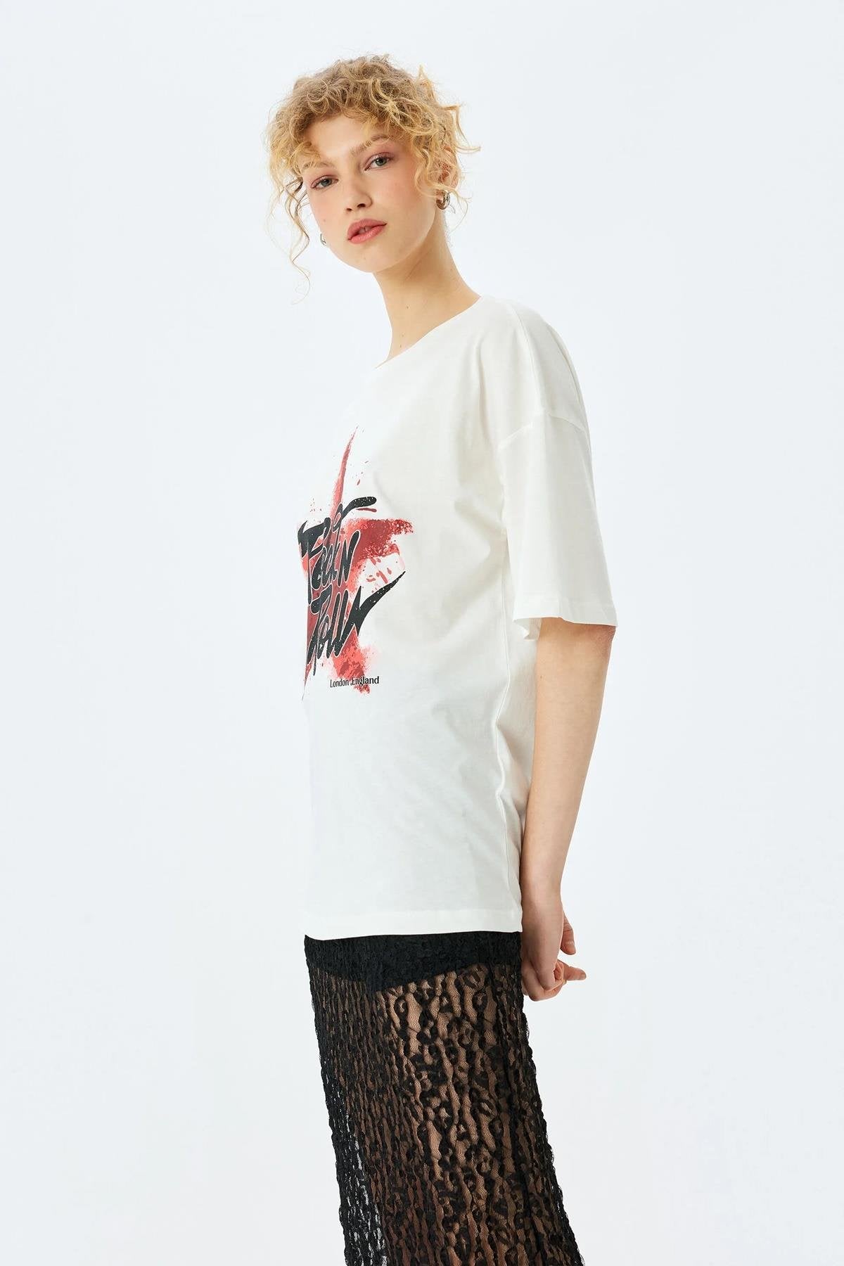 Koton Kadın Tişört 5Sal10376Ik010