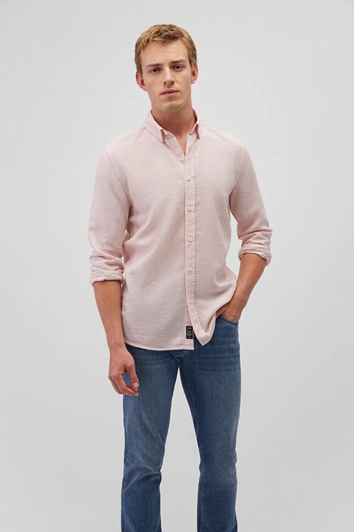 Mavi Uzun Kol Erkek Gömlek M020579-71