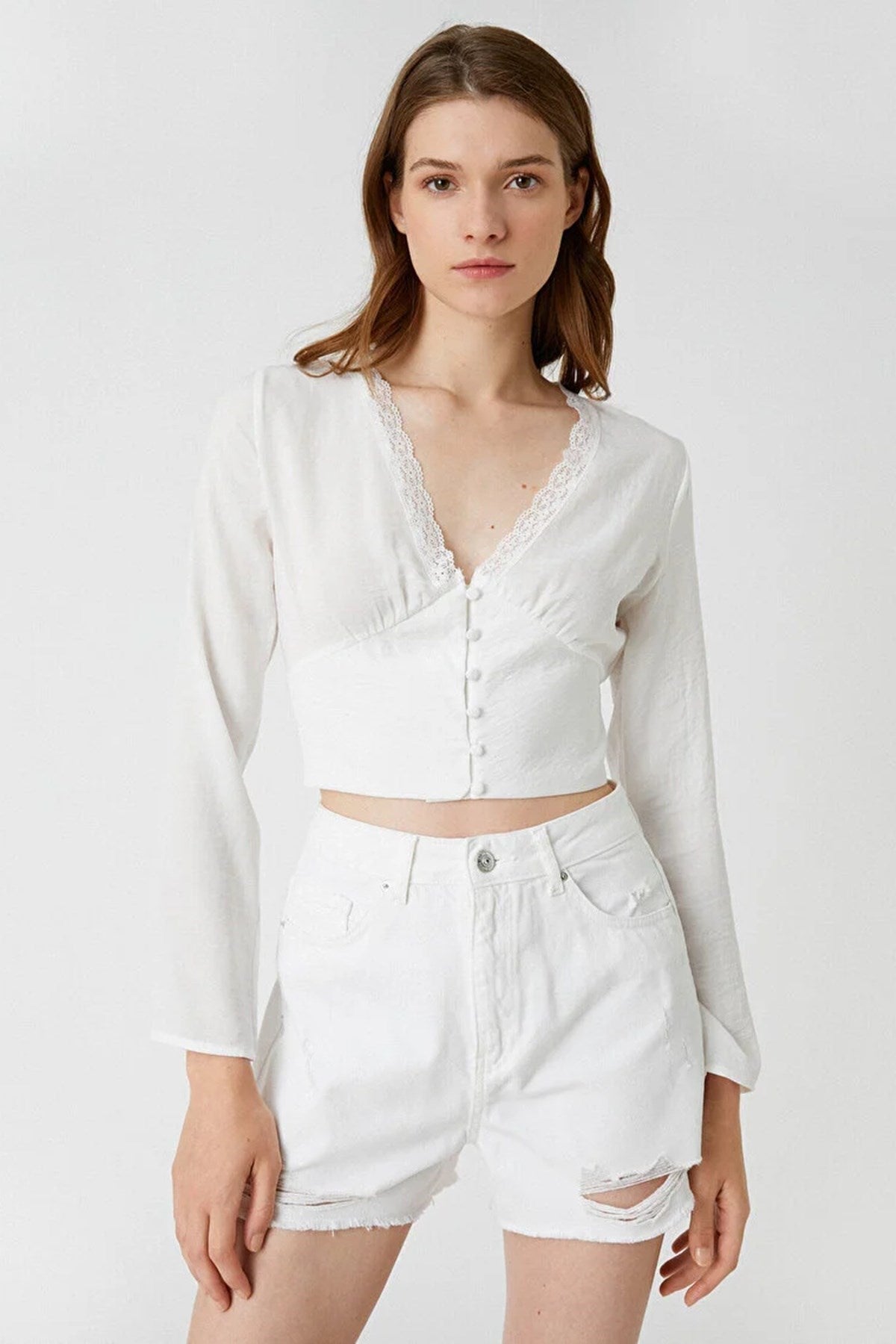 Koton Kadın Crop Bluz 22550