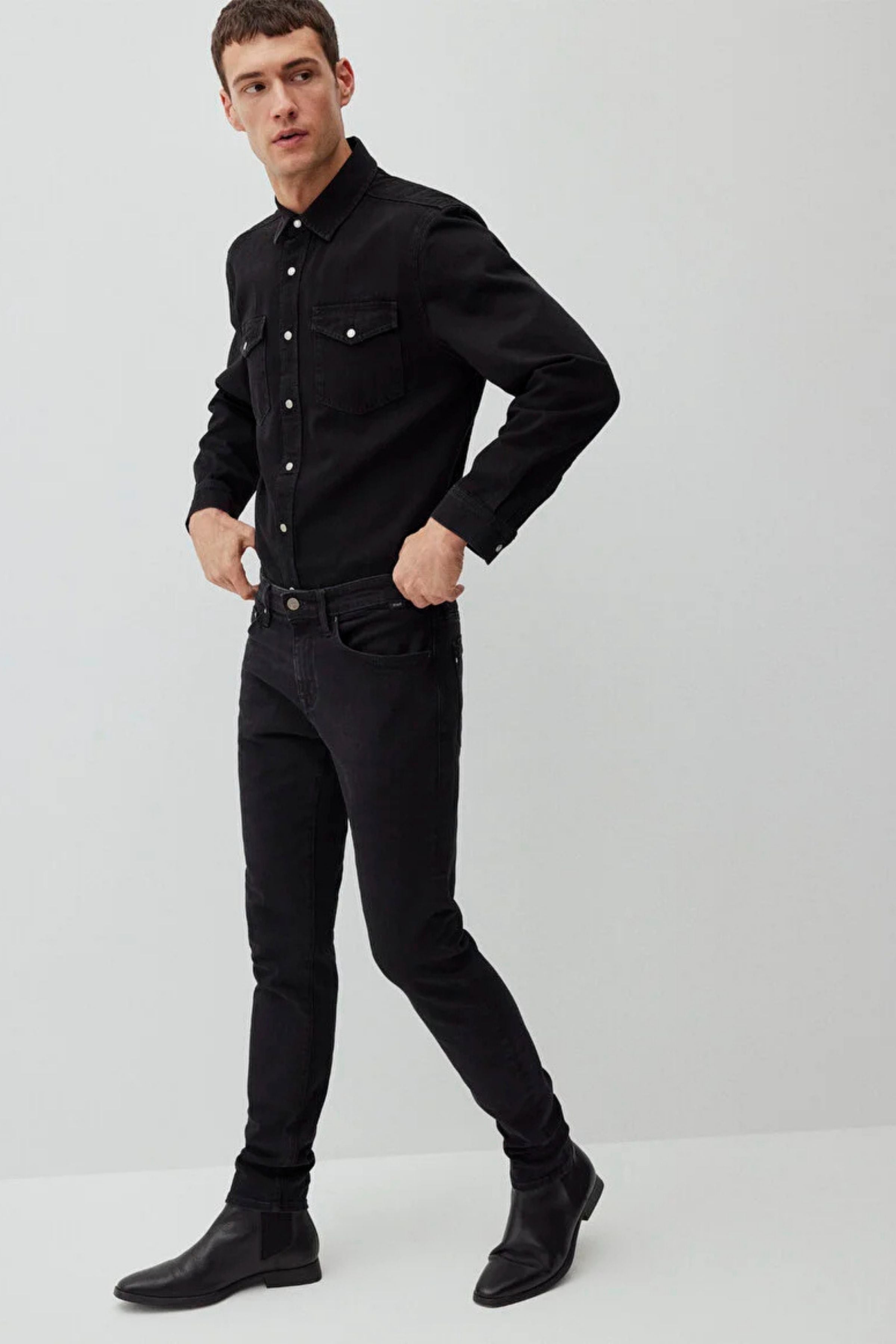 Mavi James Deep Smoke Lux Black Erkek Jean Pantolon M0042487-87866
