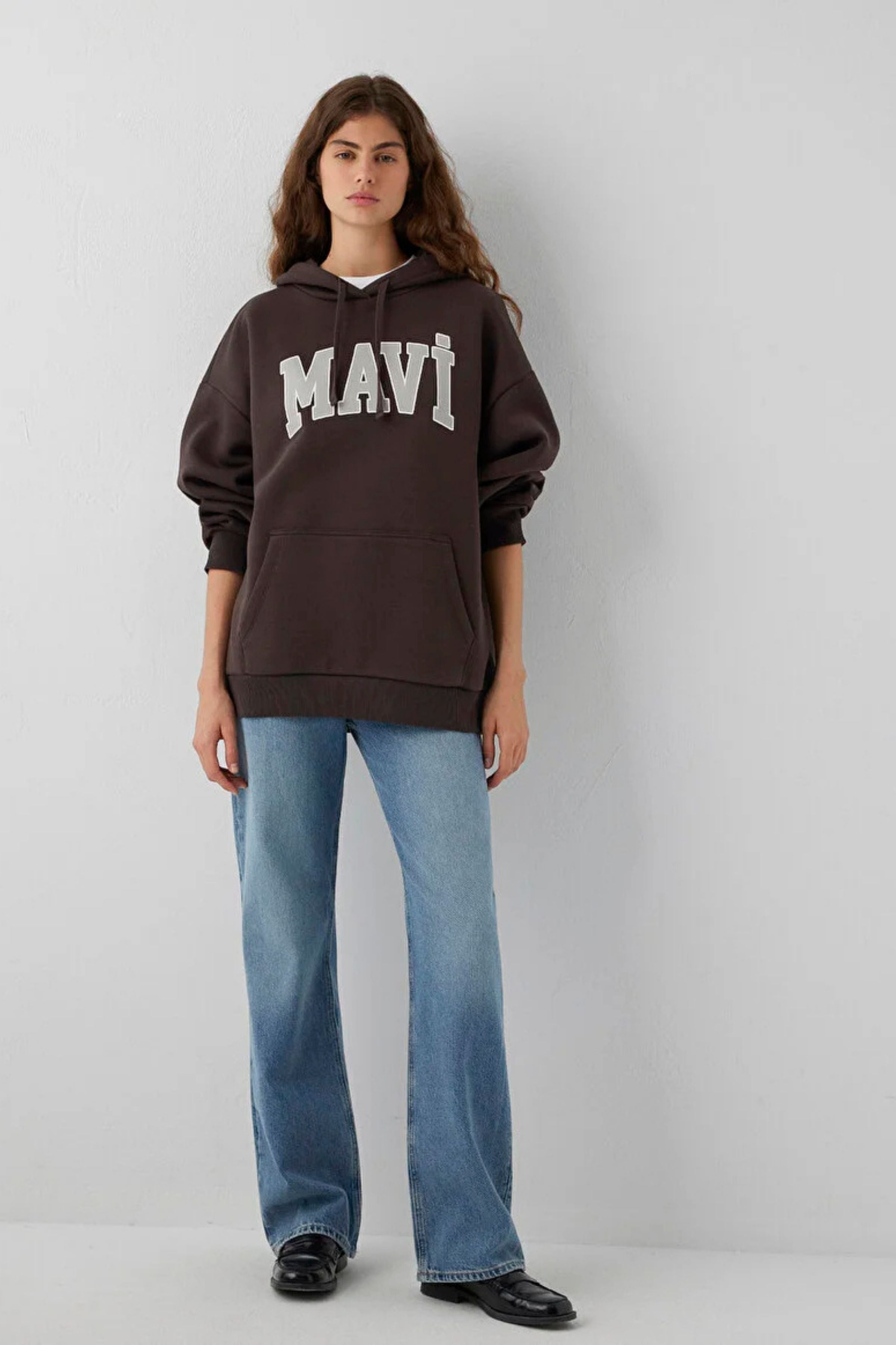 Mavi Kapüşonlu Kadın Sweat M1600361