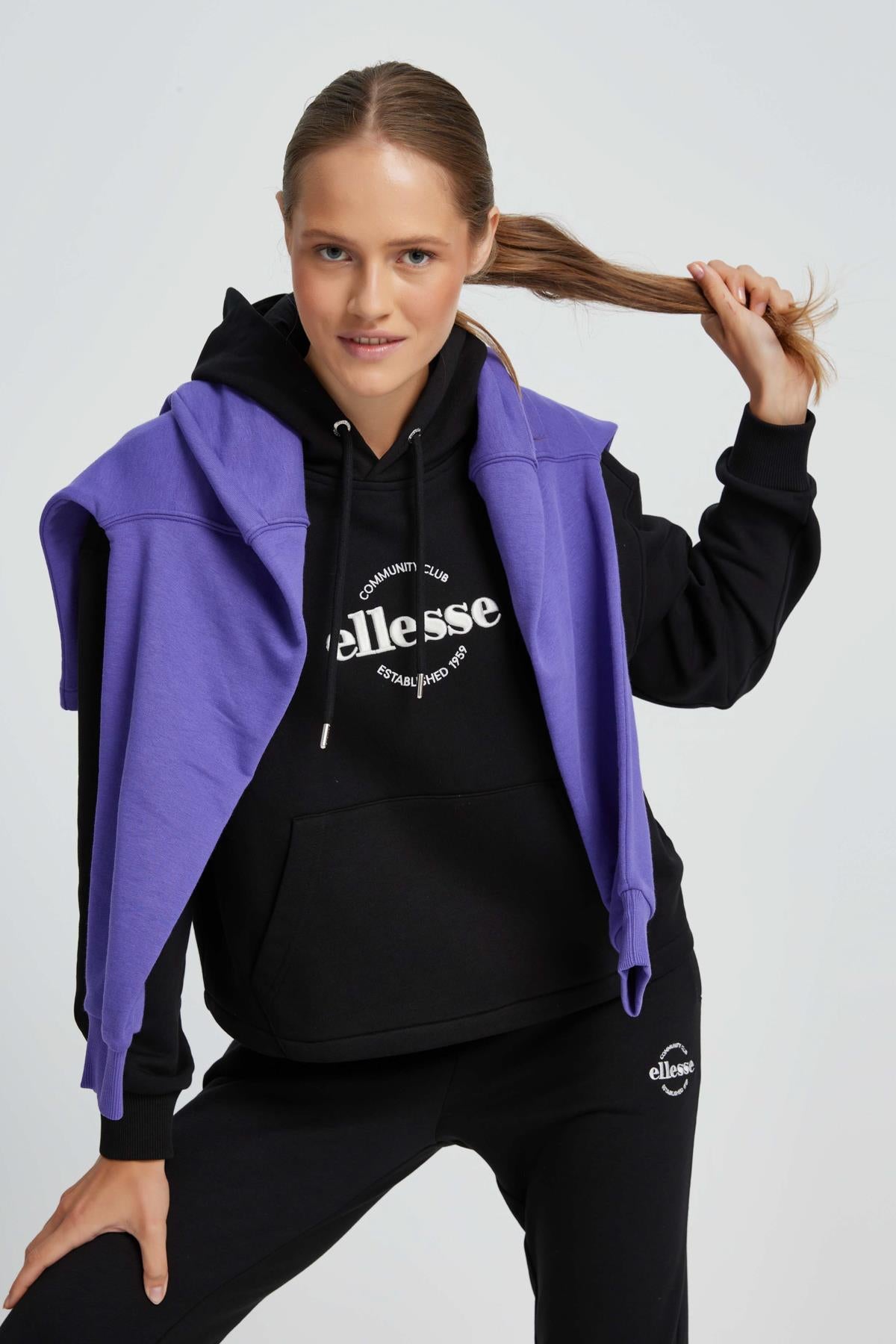 Ellesse Kadın Kapüşonlu Sweatshirt EF037-BK