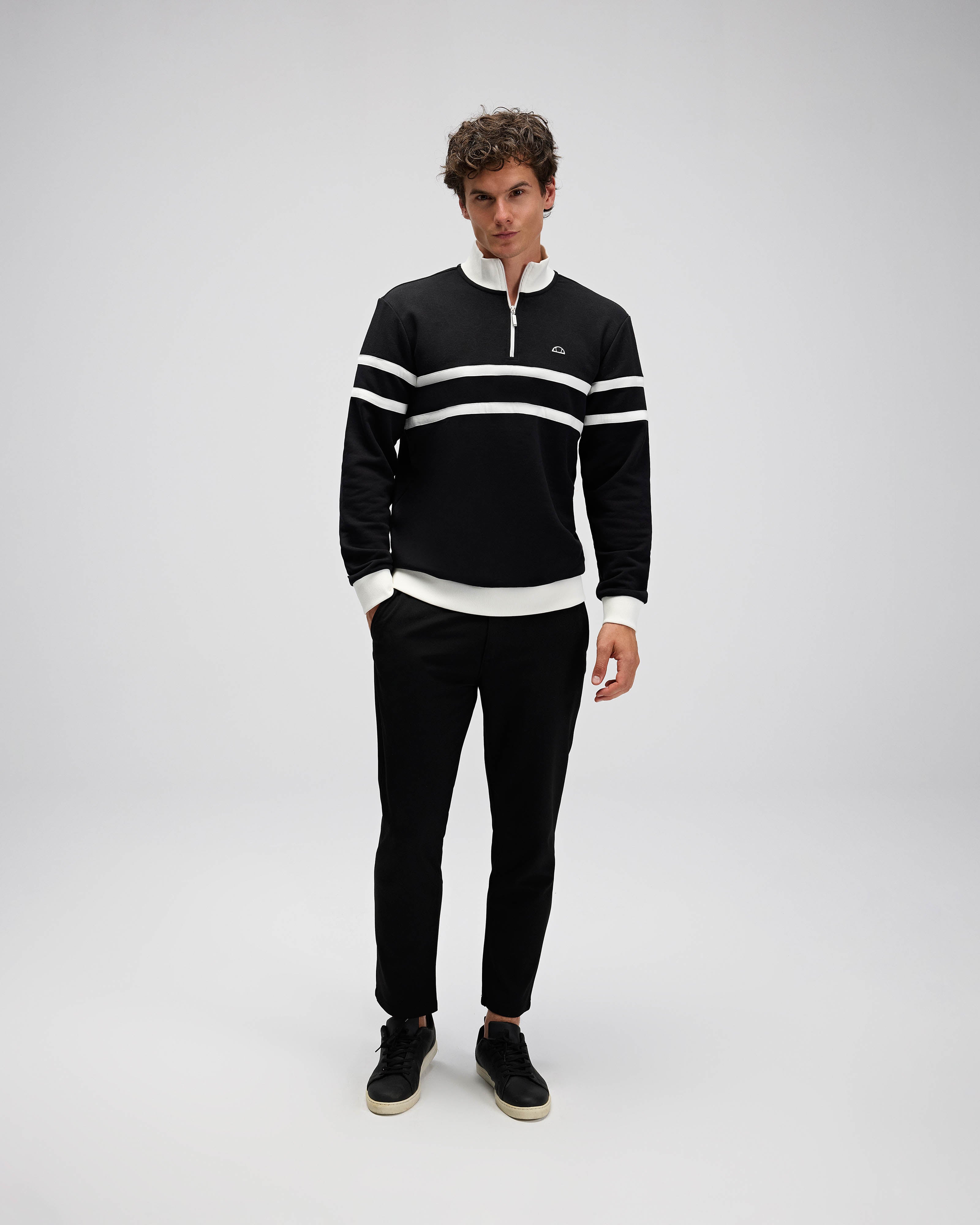 Ellesse Erkek Yarım Fermuarlı Sweat Em619-Bk