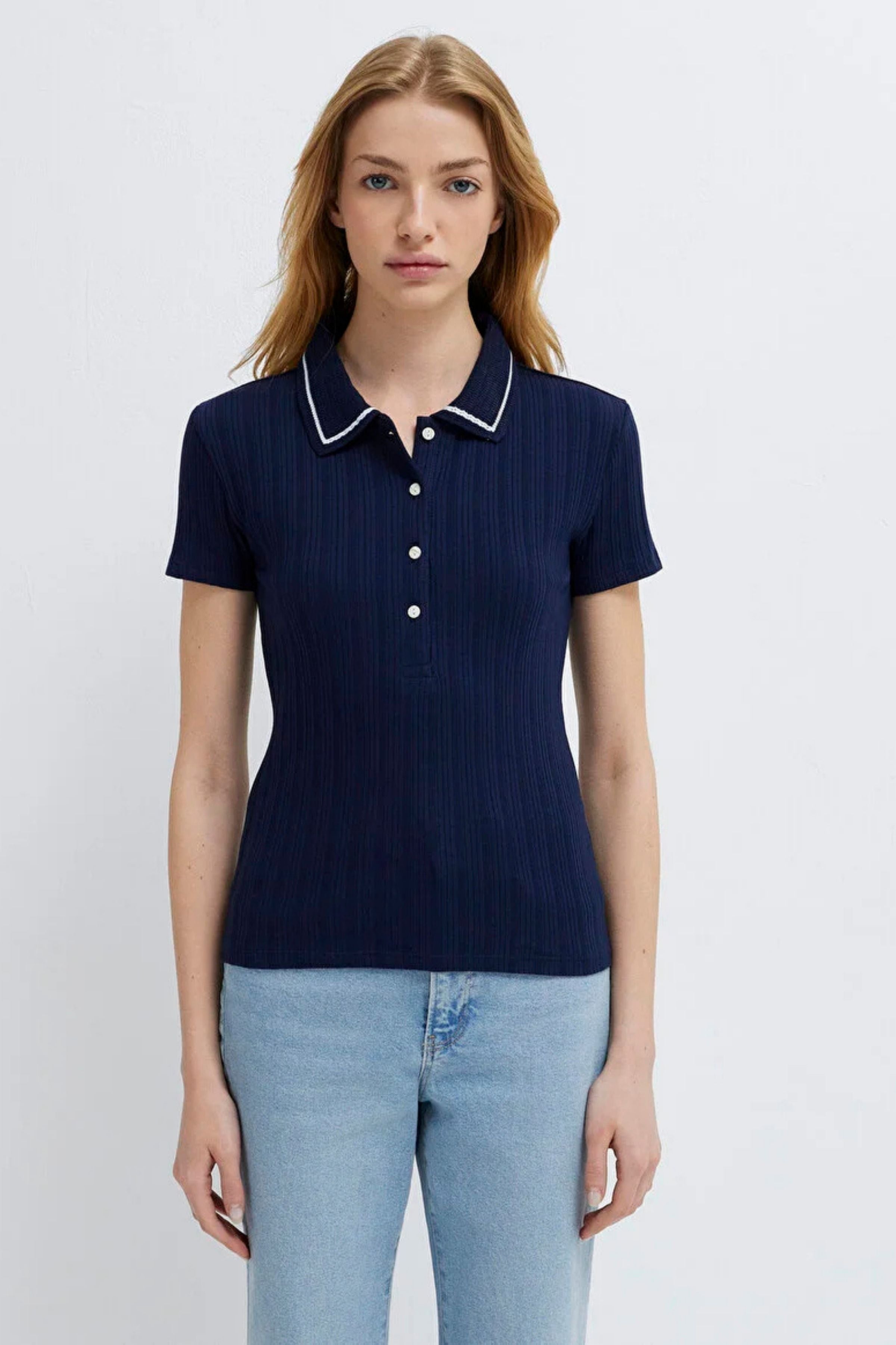 Mavi Modelli Polo Koyu Lacivert Kadın Tişört M1613944-84371