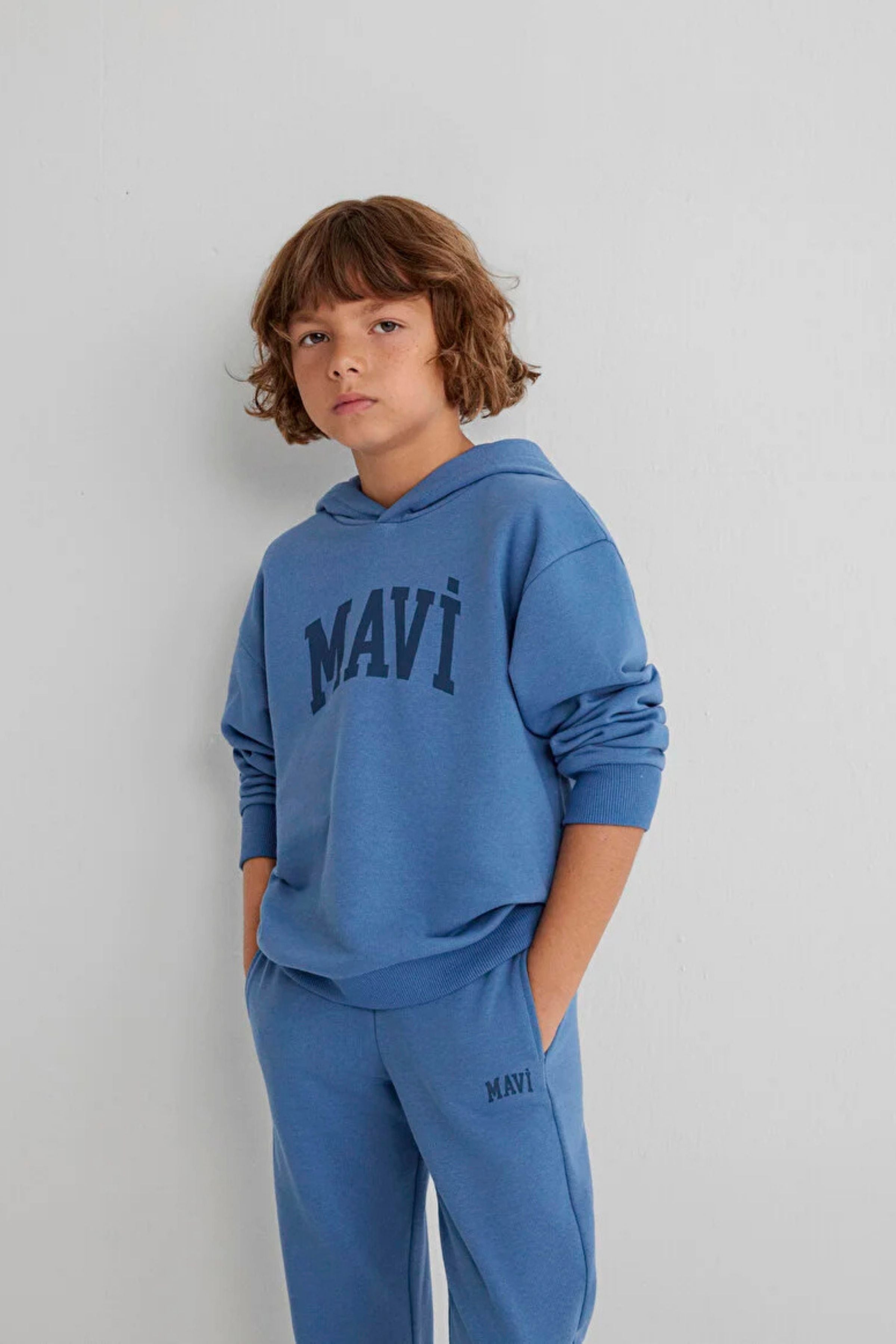 Mavi Baskılı Erkek Çocuk Sweat M6s10143