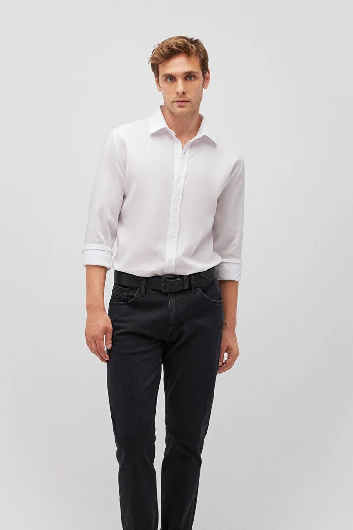 Mavi Uzun Kol Erkek Gömlek M0211091-6