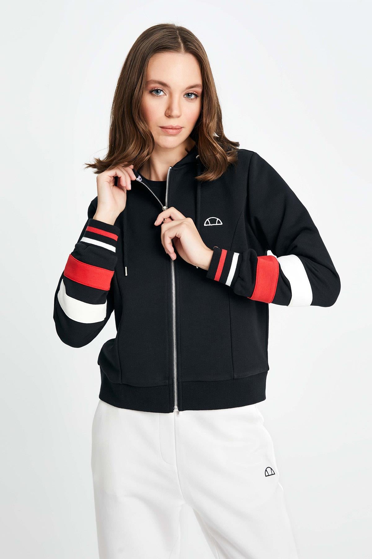 Ellesse Kadın Fermuarlı Sweat EF112-BK