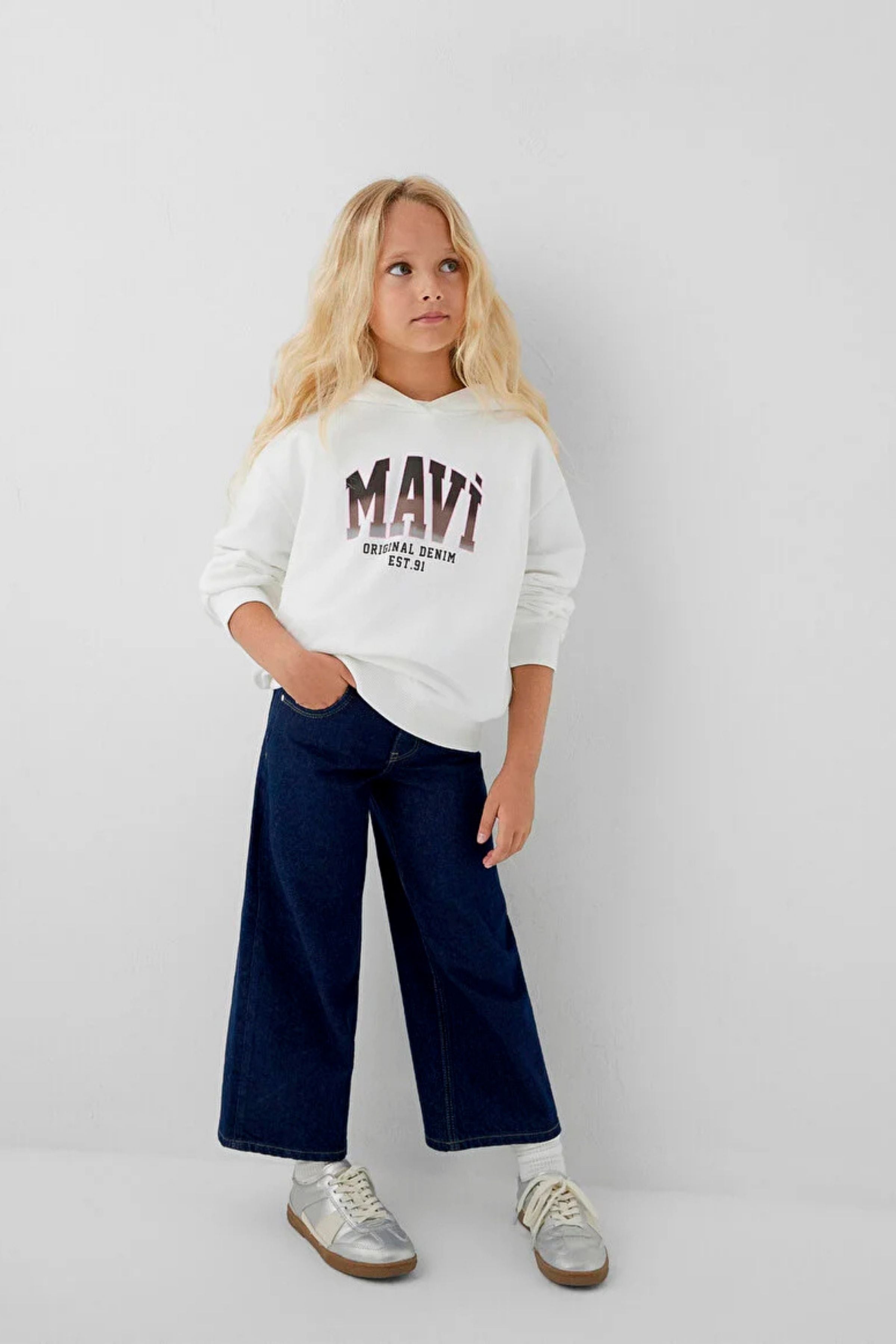 Mavi Baskılı Kız Çocuk Sweat M7s10179