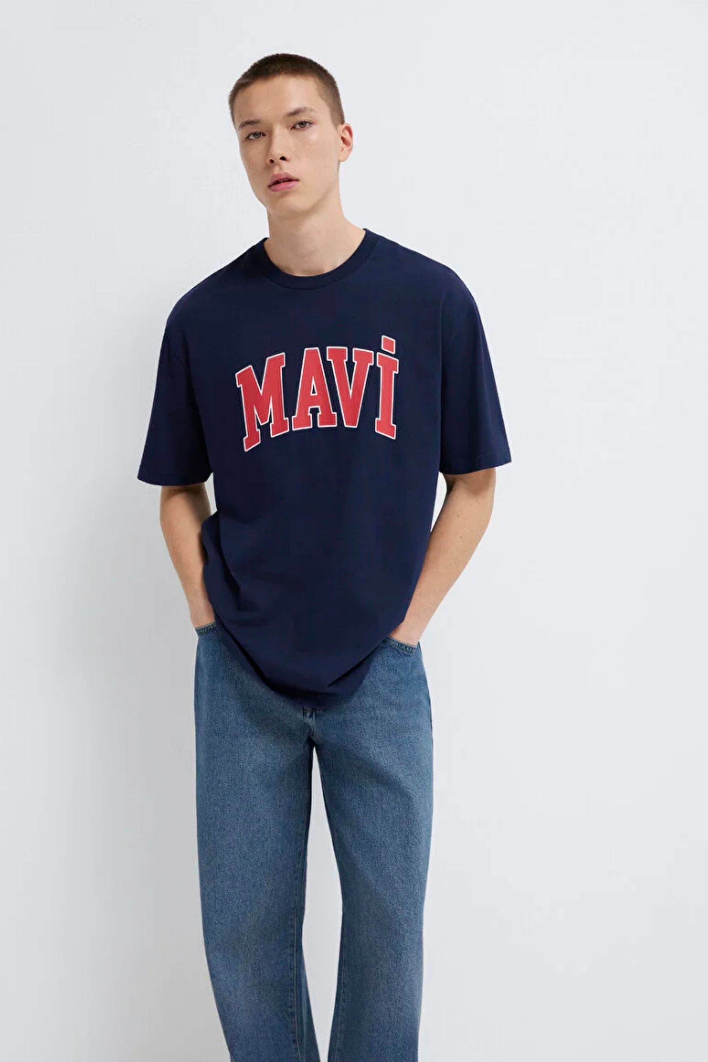 Mavi Logo Koyu Lacivert Erkek Tişört M0611711-84371