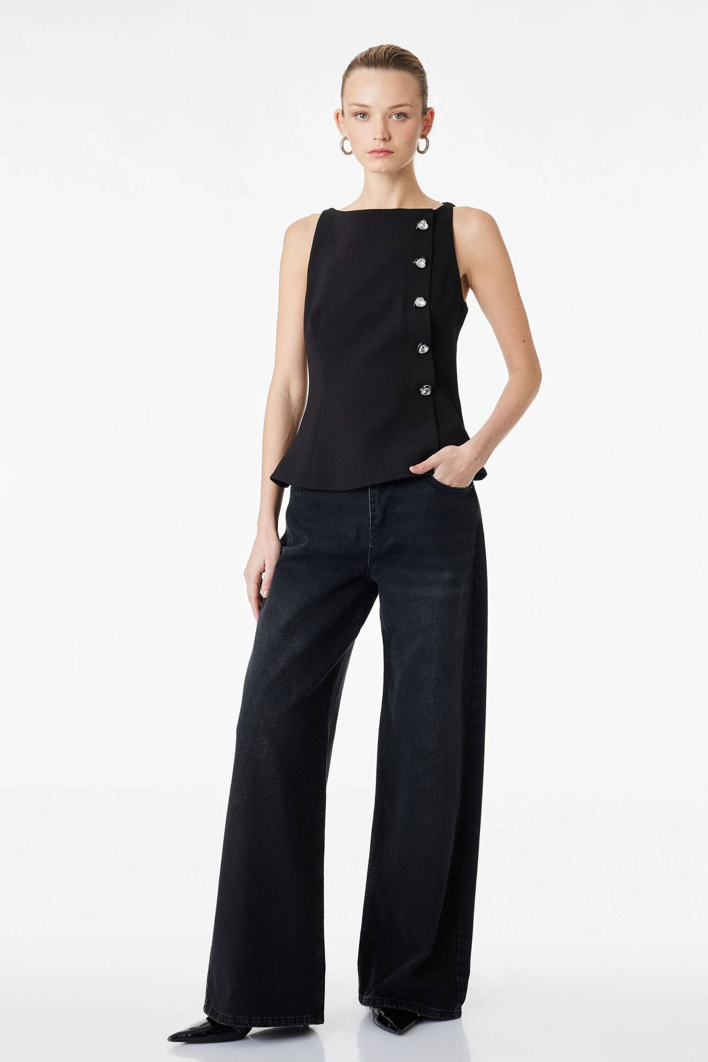 Koton Kadın Pantolon 6SAL40157MDBLK-BLK