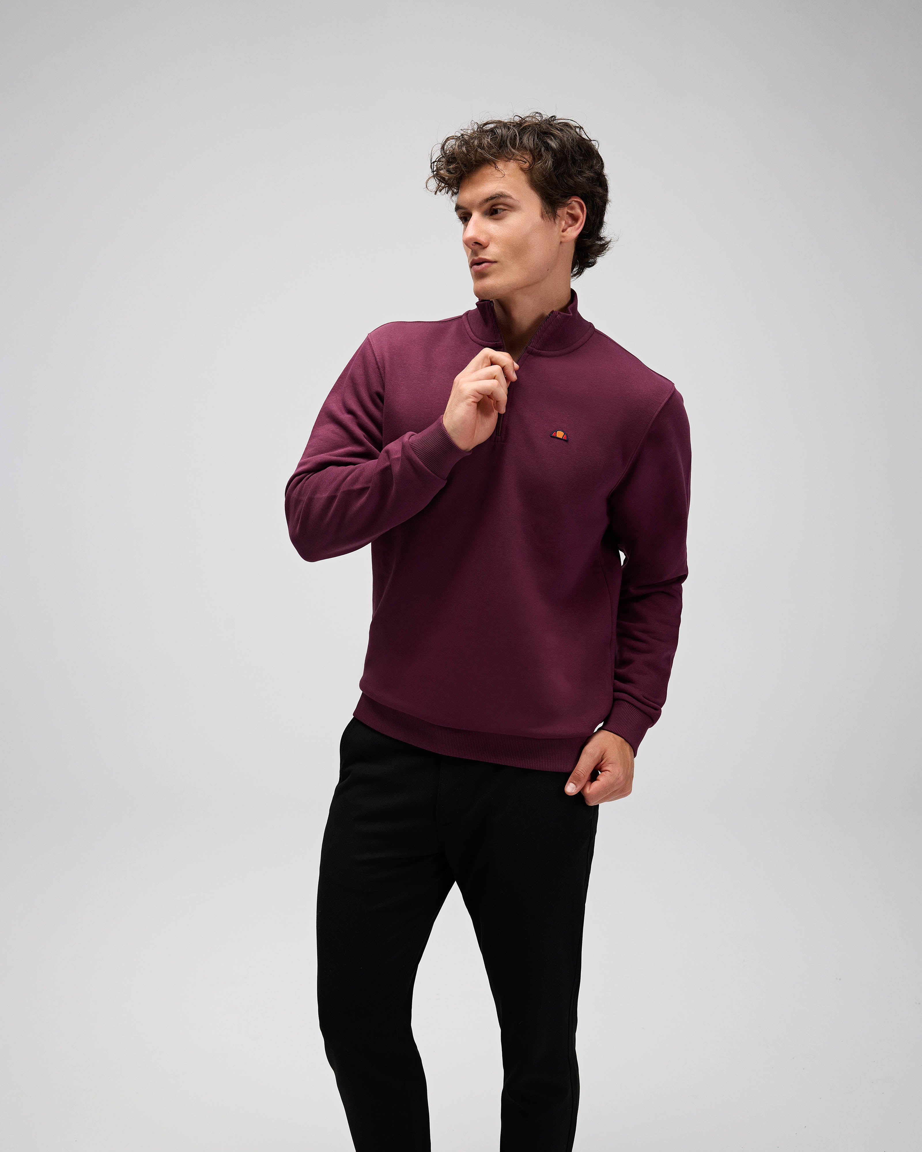 Ellesse Erkek Yarım Fermuarlı Sweat Em580-Brd