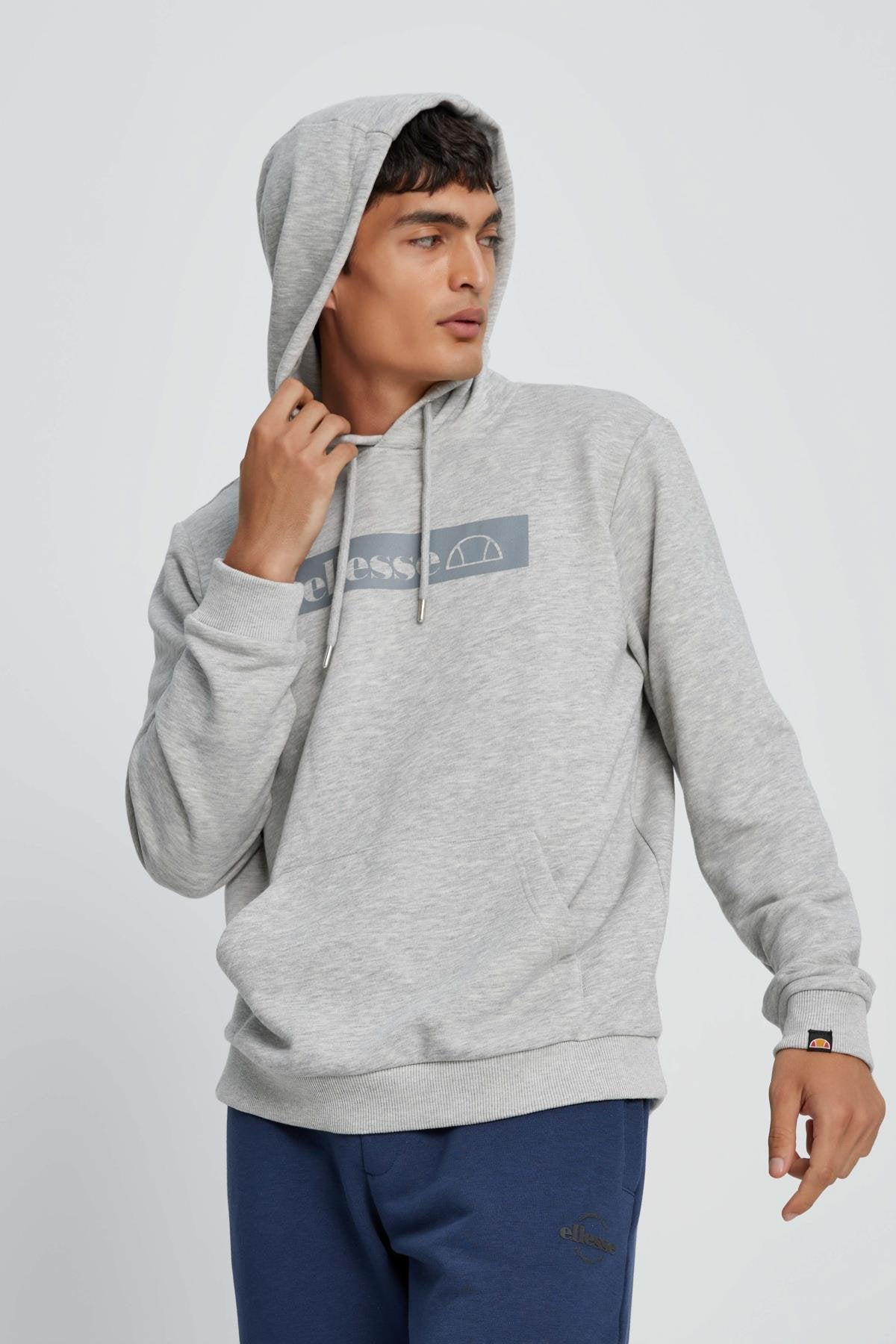 Ellesse Erkek Kapüşonlu Sweatshirt EM075-GR