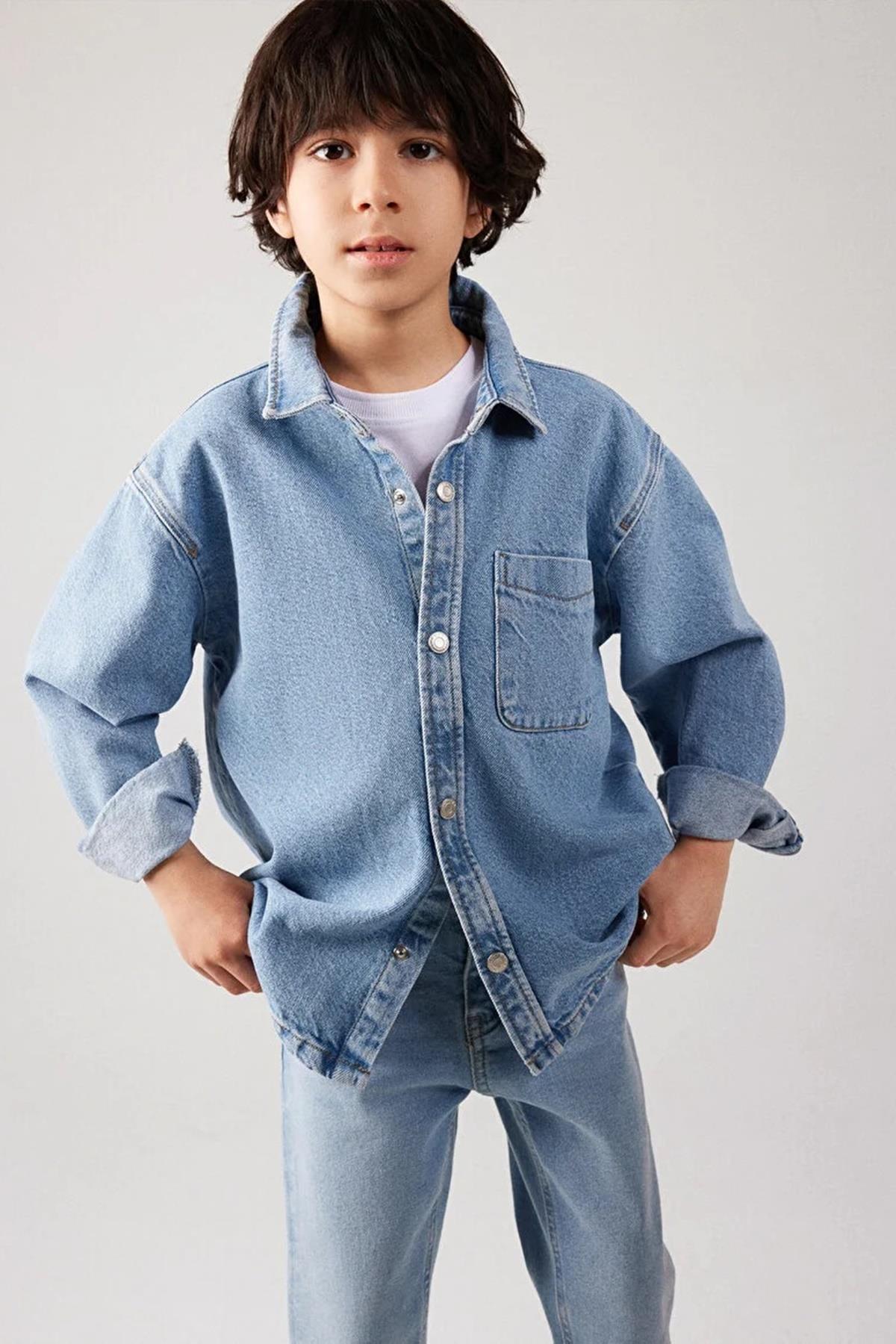 Mavi Bob Erkek Çocuk Jean Gömlek M6210000-8