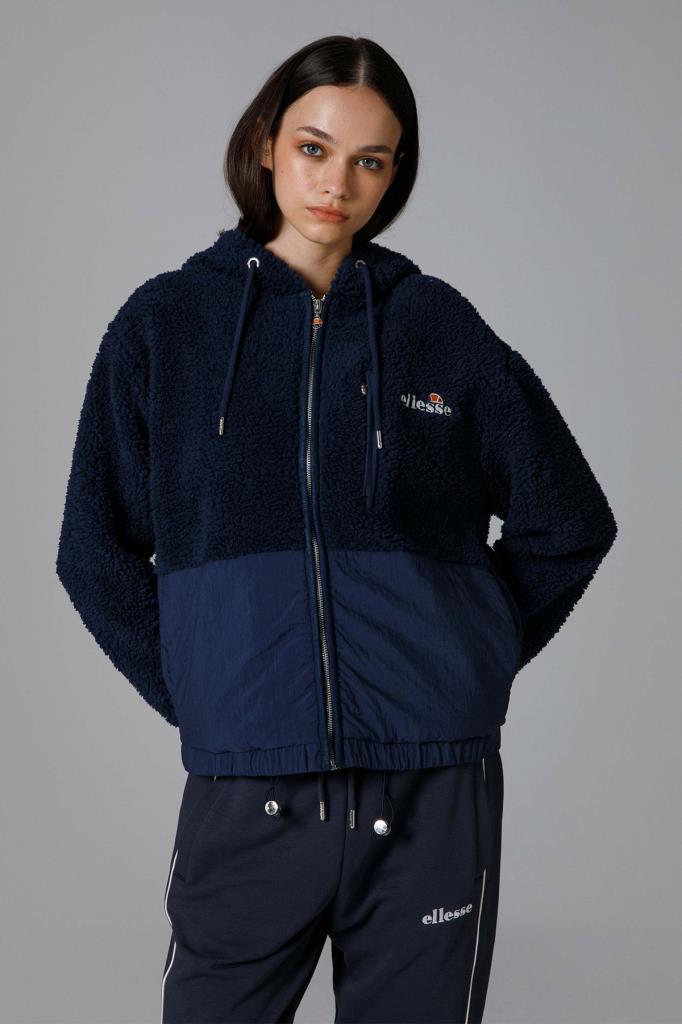 Ellesse Fermuarlı Kapüşonlu Kadın Sweat EF181-NV