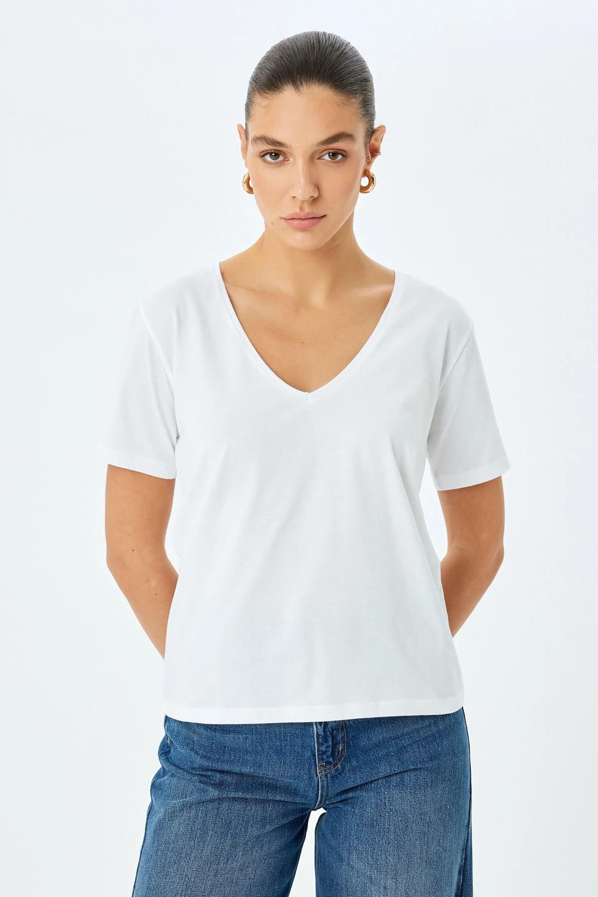 Koton Kadın Tişört 5Sak50050Ek000