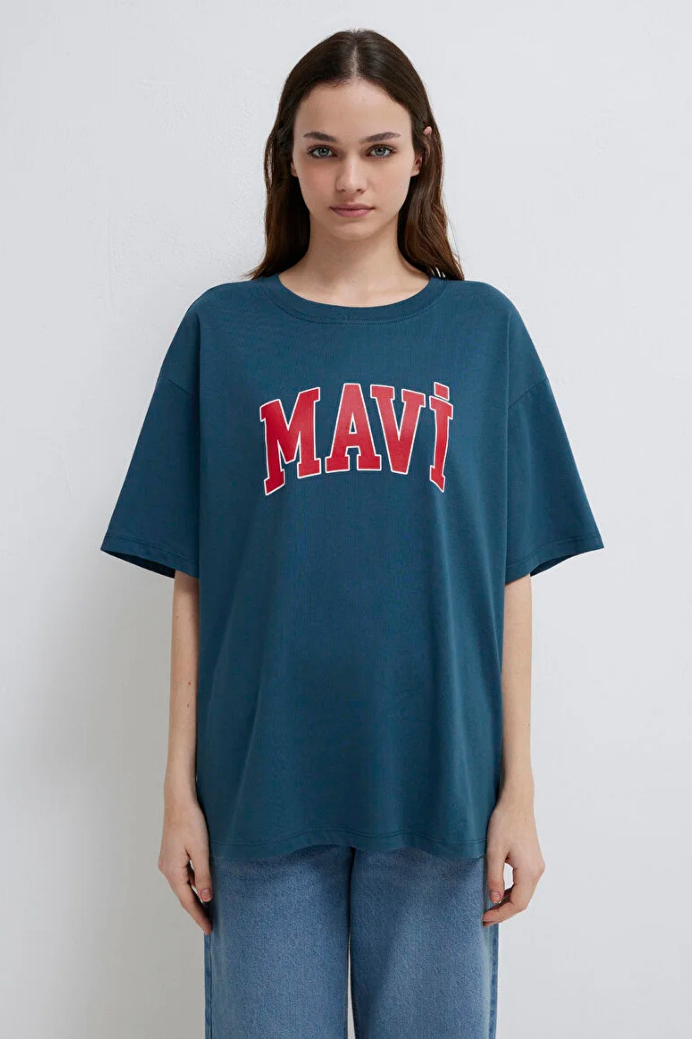 Mavi Baskılı Cashmere Rose Kadın Tişört M1600843-71063