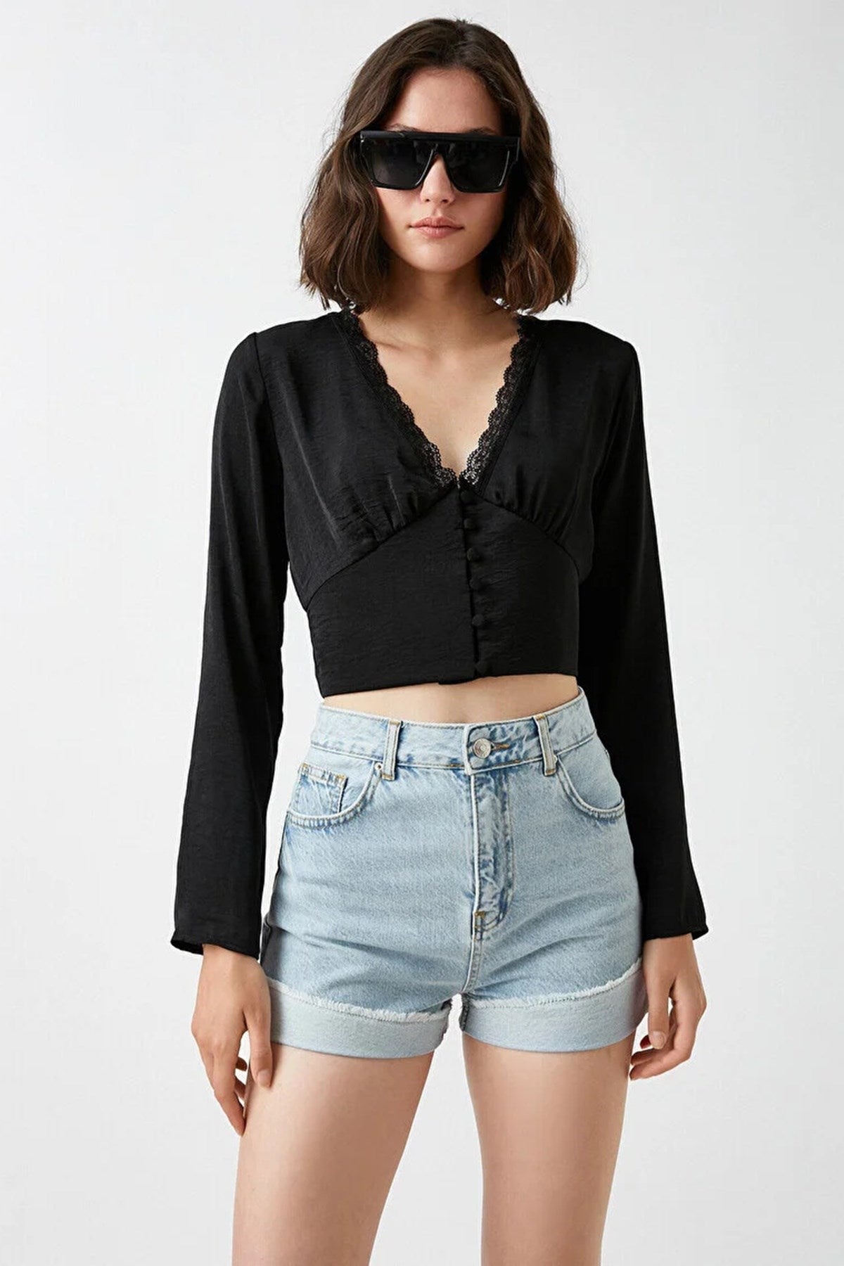 Koton Kadın Crop Bluz 22551