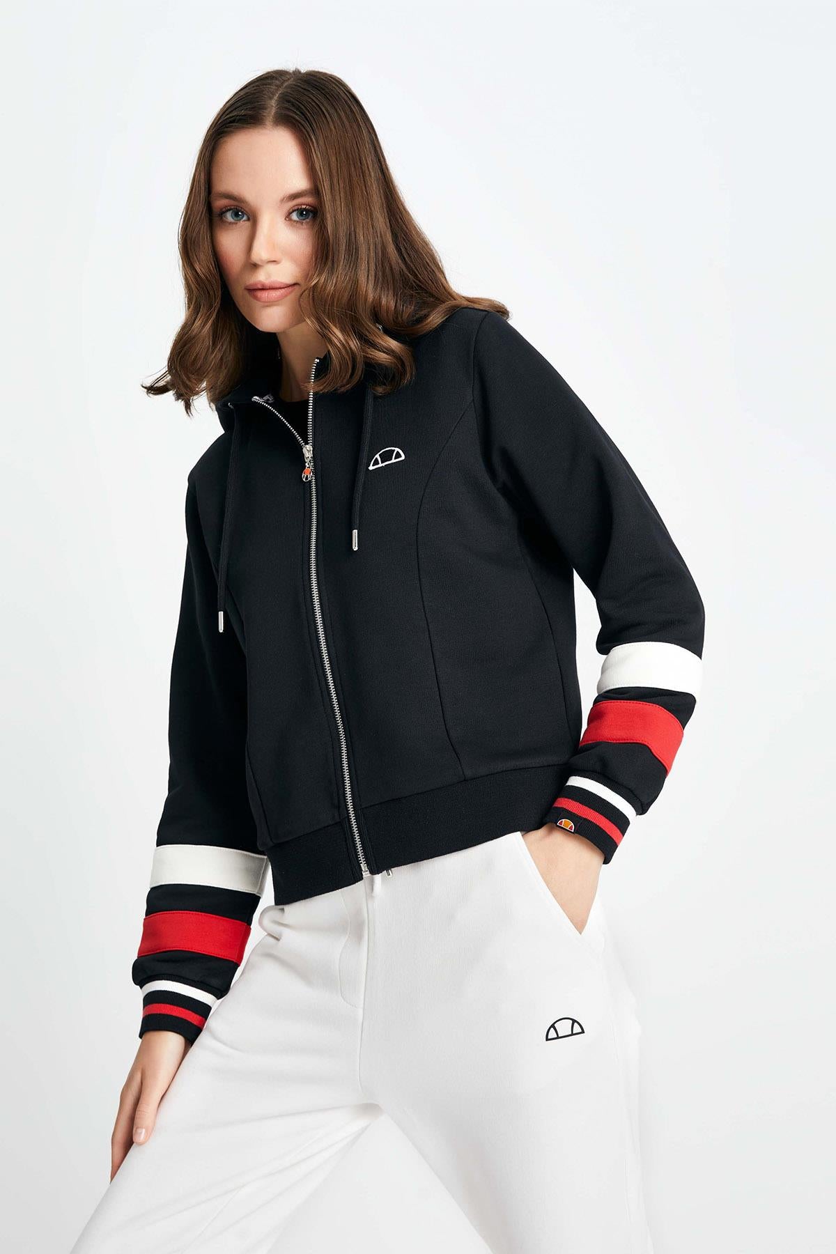 Ellesse Kadın Fermuarlı Sweat EF112-BK