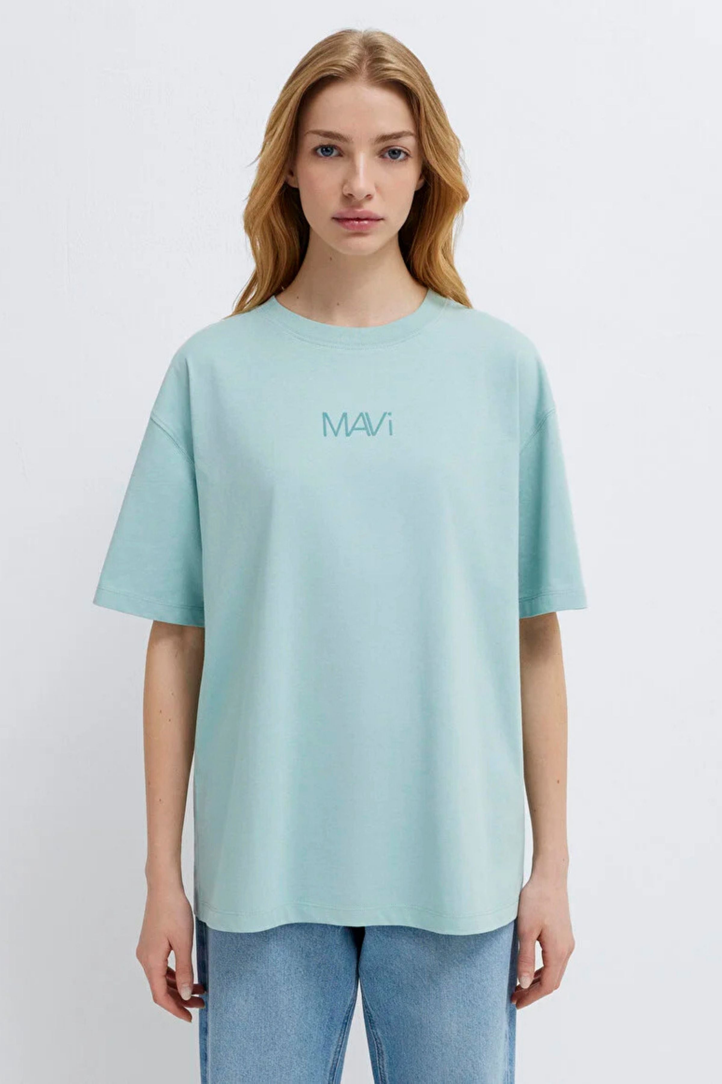 Mavi Baskılı Canal Blue Kadın Tişört M1613884-71456